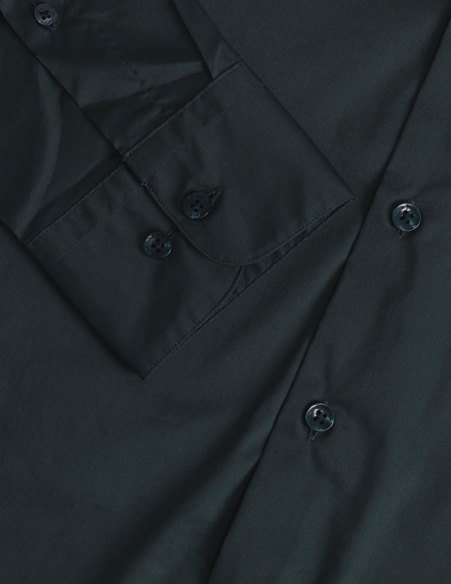 Tailored Fit Solid Twill Shirt Green - U.S. Polo Assn. India | Large