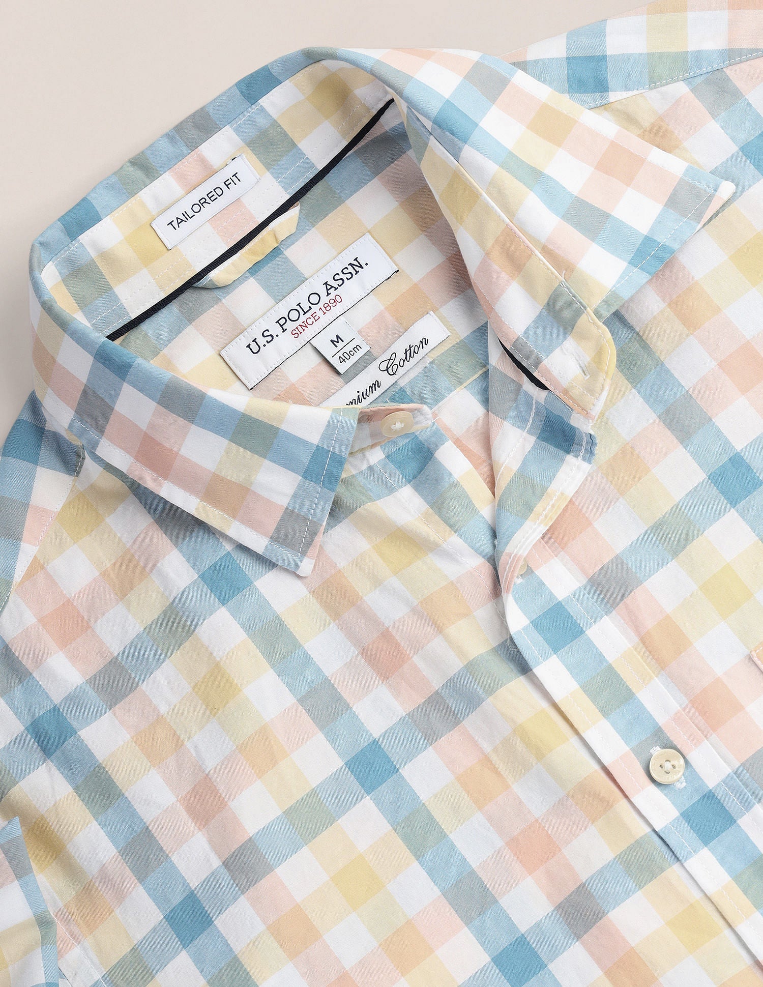 Tailored Gingham Check Shirt Multi-colour - U.S. Polo Assn. India | Large
