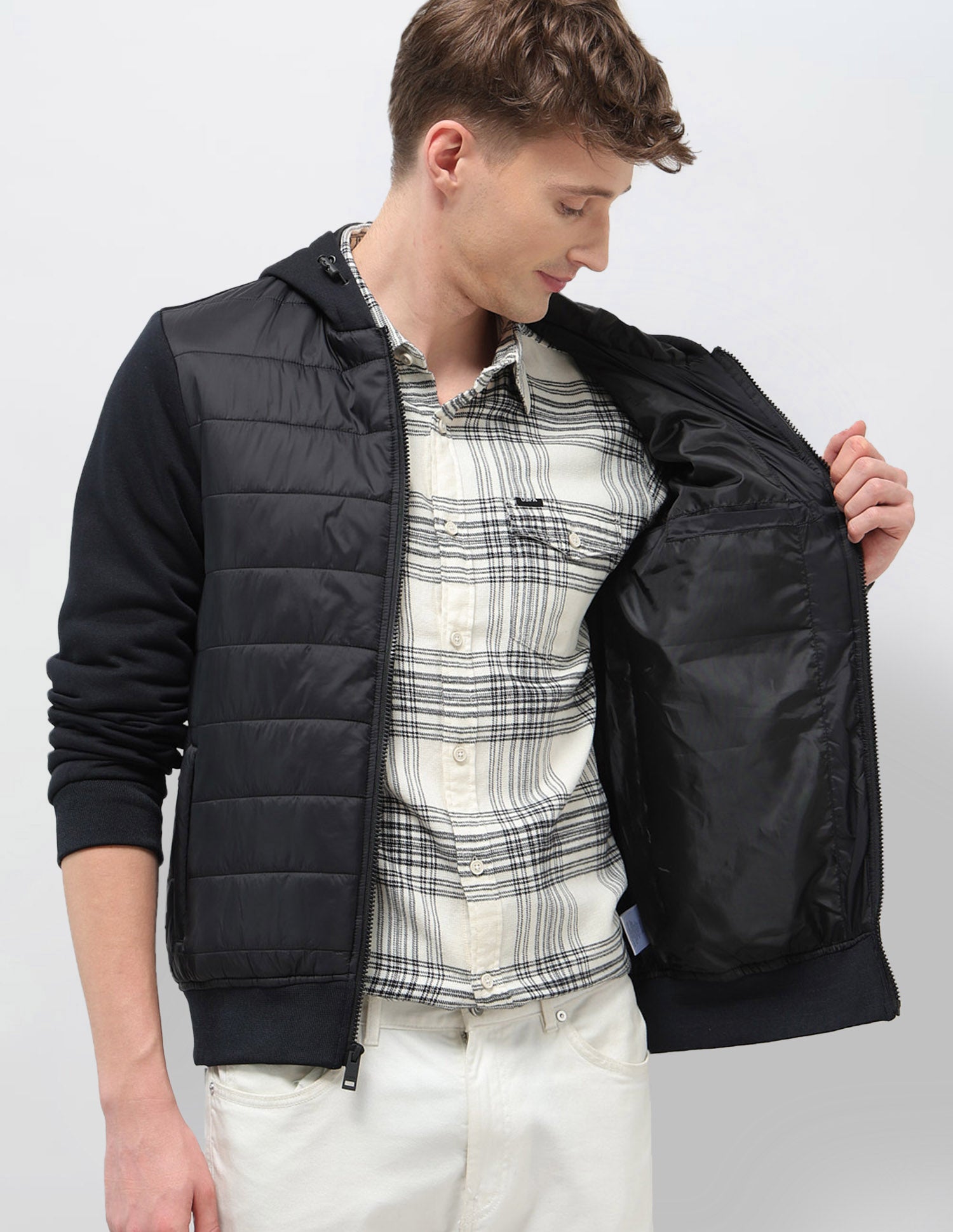 Solid Regular Fit Puffer Jacket Black - U.S. POLO ASSN. | Large