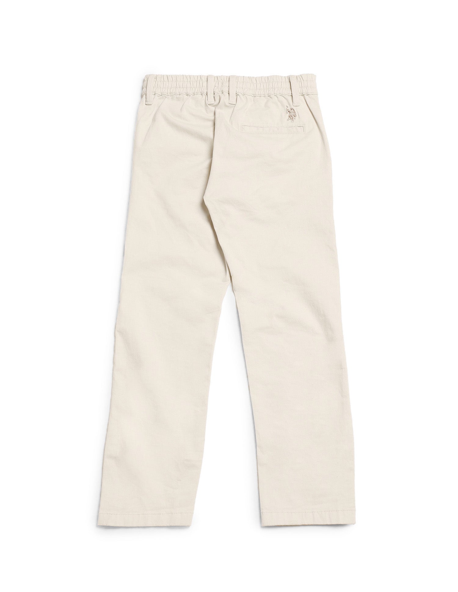 Boys Twill Regular Fit Trousers Off White - U.S. POLO ASSN. | Large