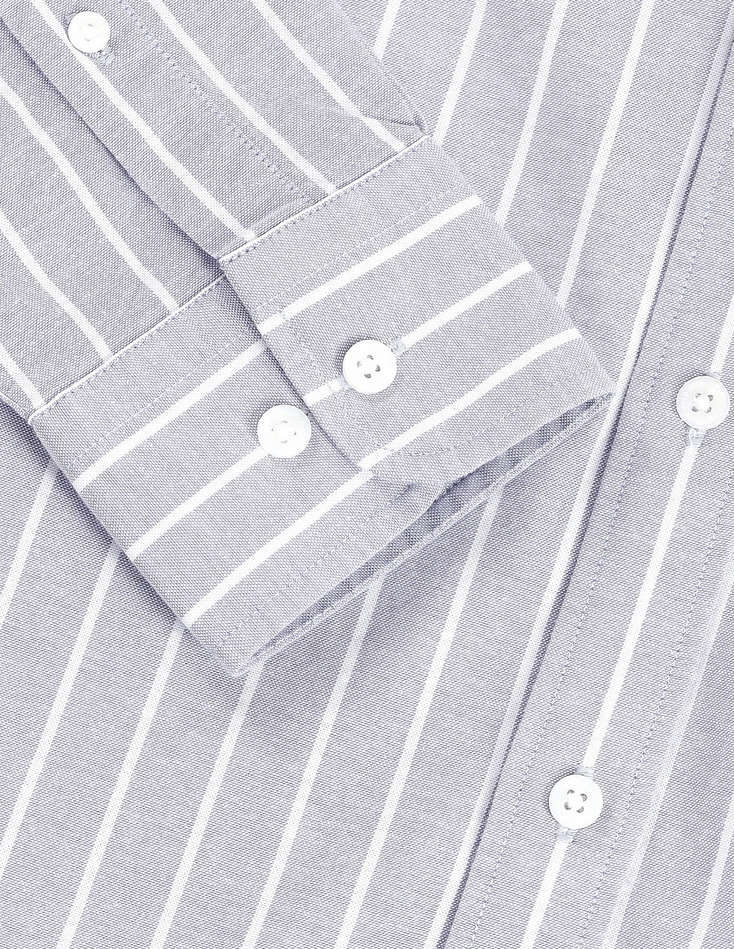 Tailored Fit Vertical Striped Shirt Light-Grey - U.S. Polo Assn. India | Large