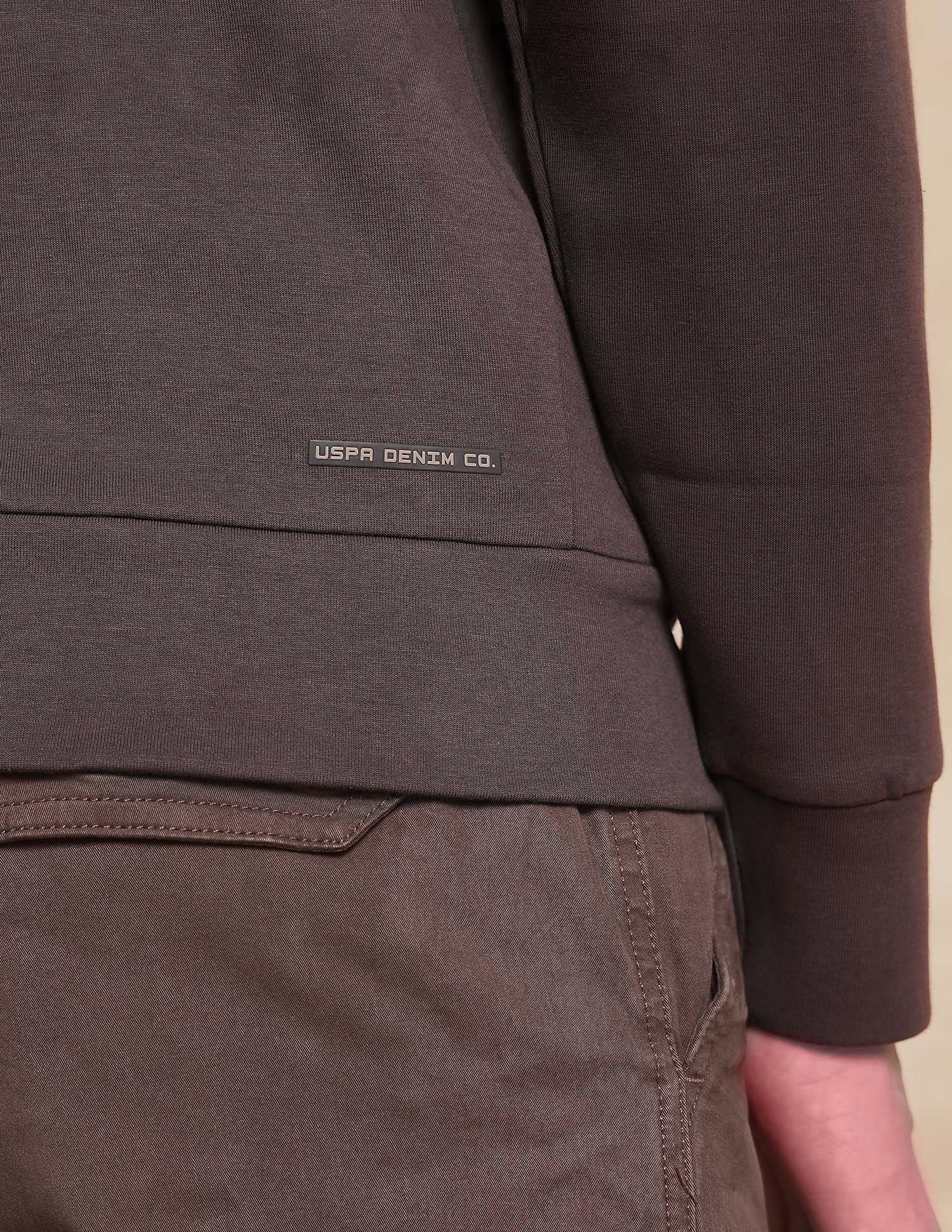 Solid Legend Of Horseshoe Sweatshirt Dark Brown - U.S. POLO ASSN. | Large