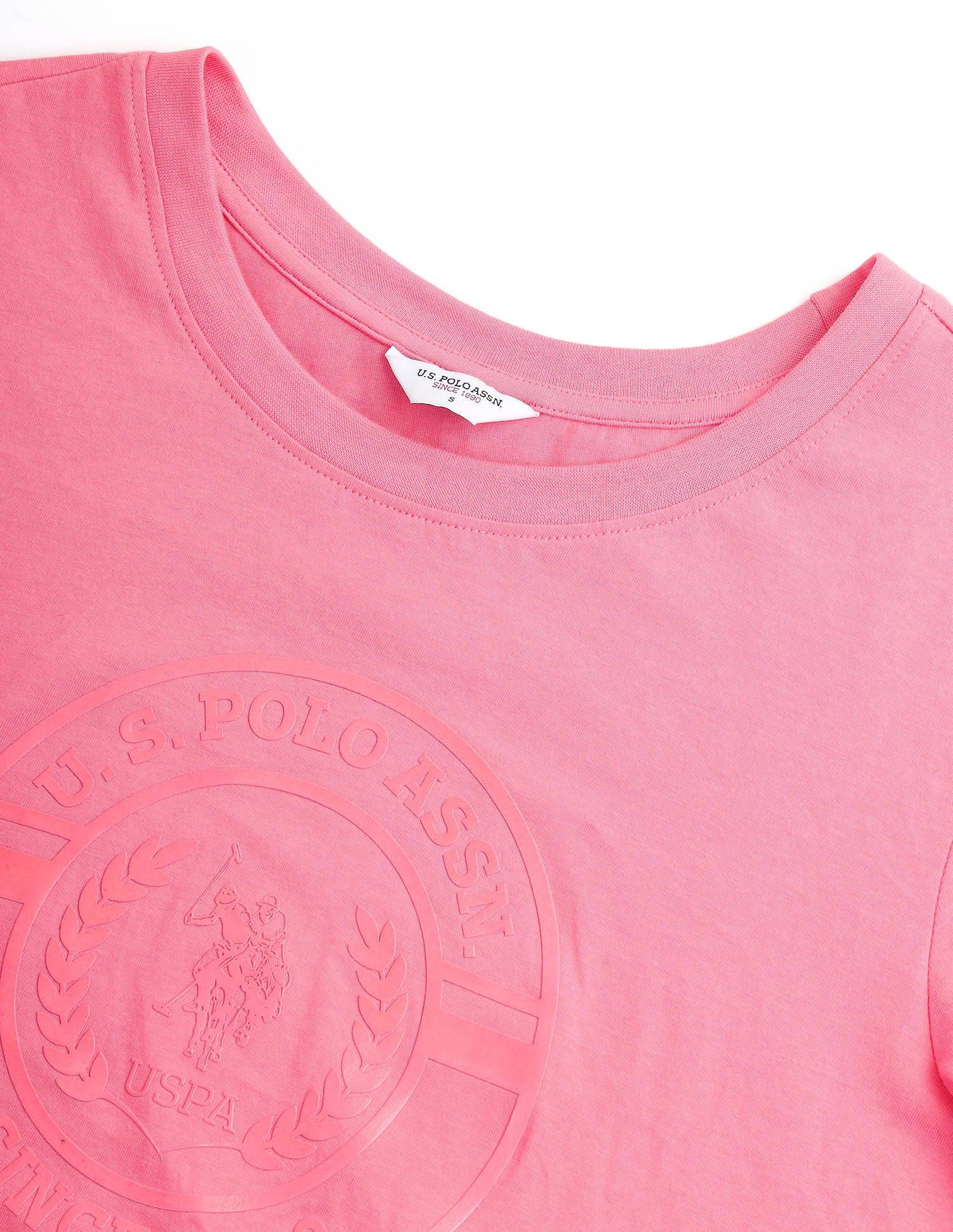 Pure Cotton Gel Print T-Shirt Coral - U.S. POLO ASSN. | Large