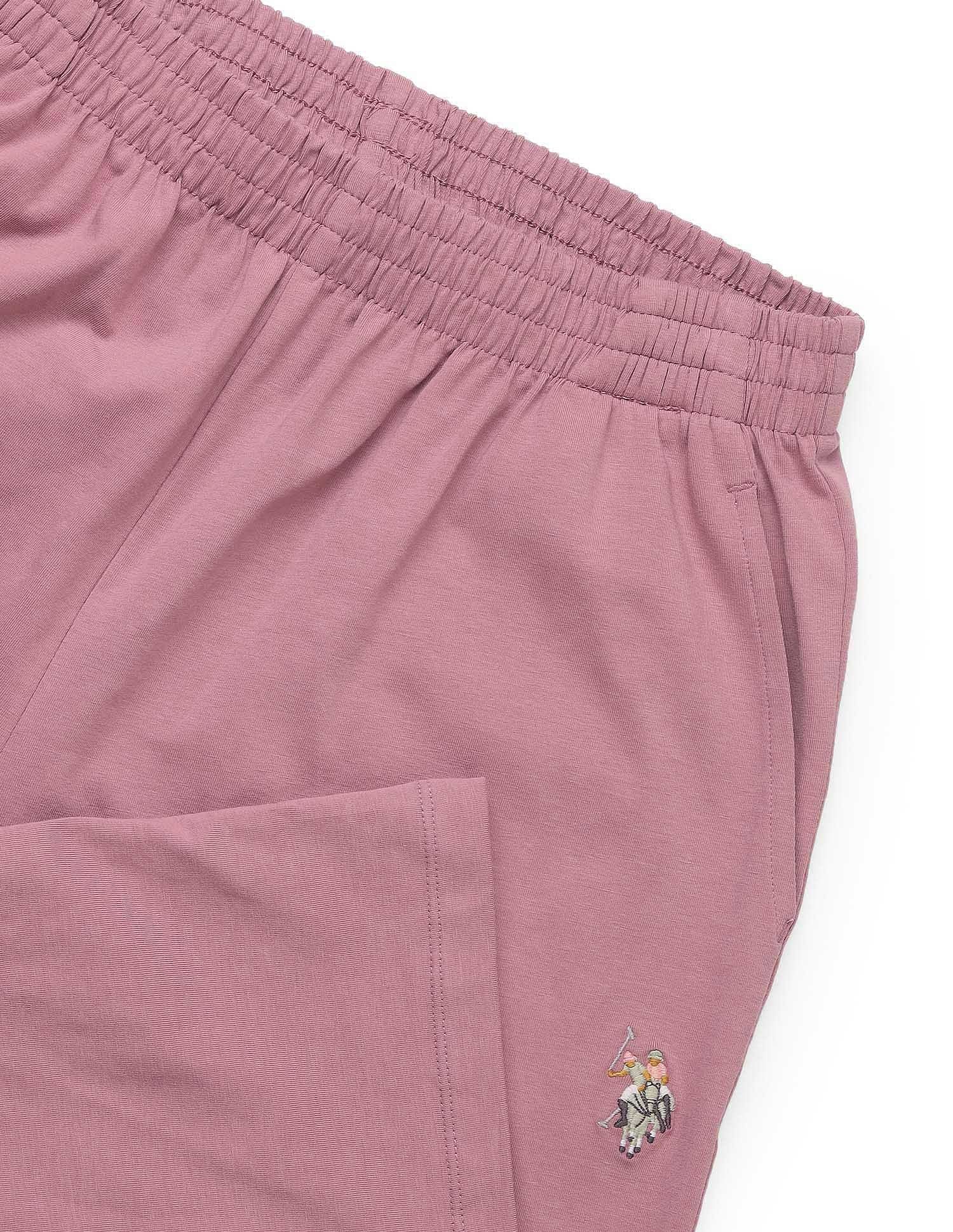 High-Rise Wide Leg Lounge Pants Purple - U.S. POLO ASSN. | Large