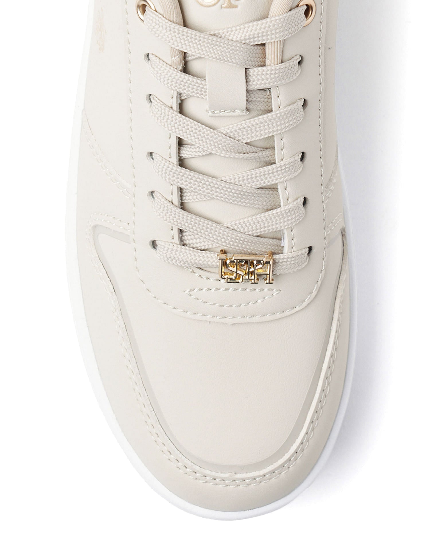 Round Toe Logo Aya 2.0 Sneakers Beige - U.S. Polo Assn. India | Large