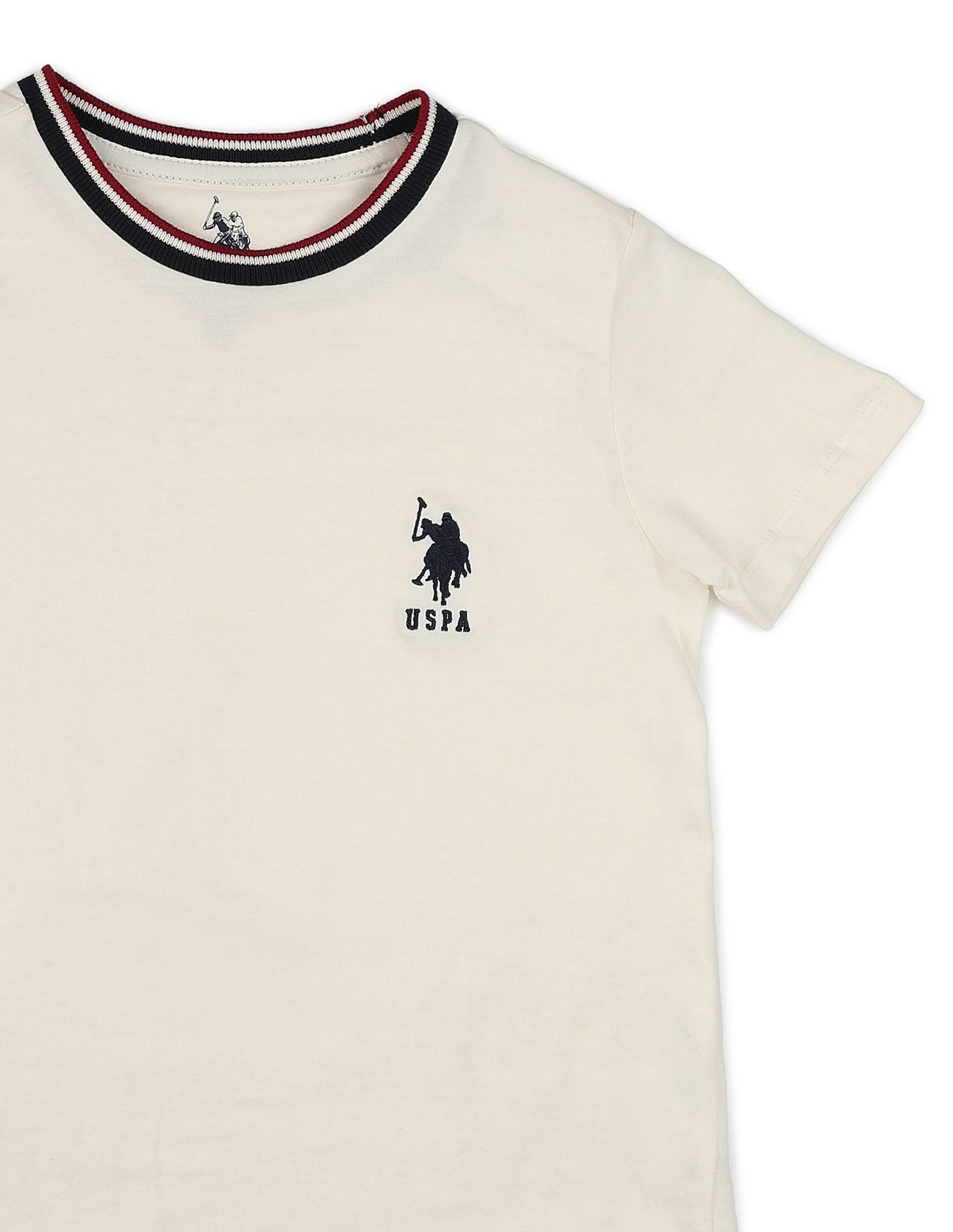 Boys Regular Fit Pure Cotton T-Shirt White - U.S. POLO ASSN. | Large