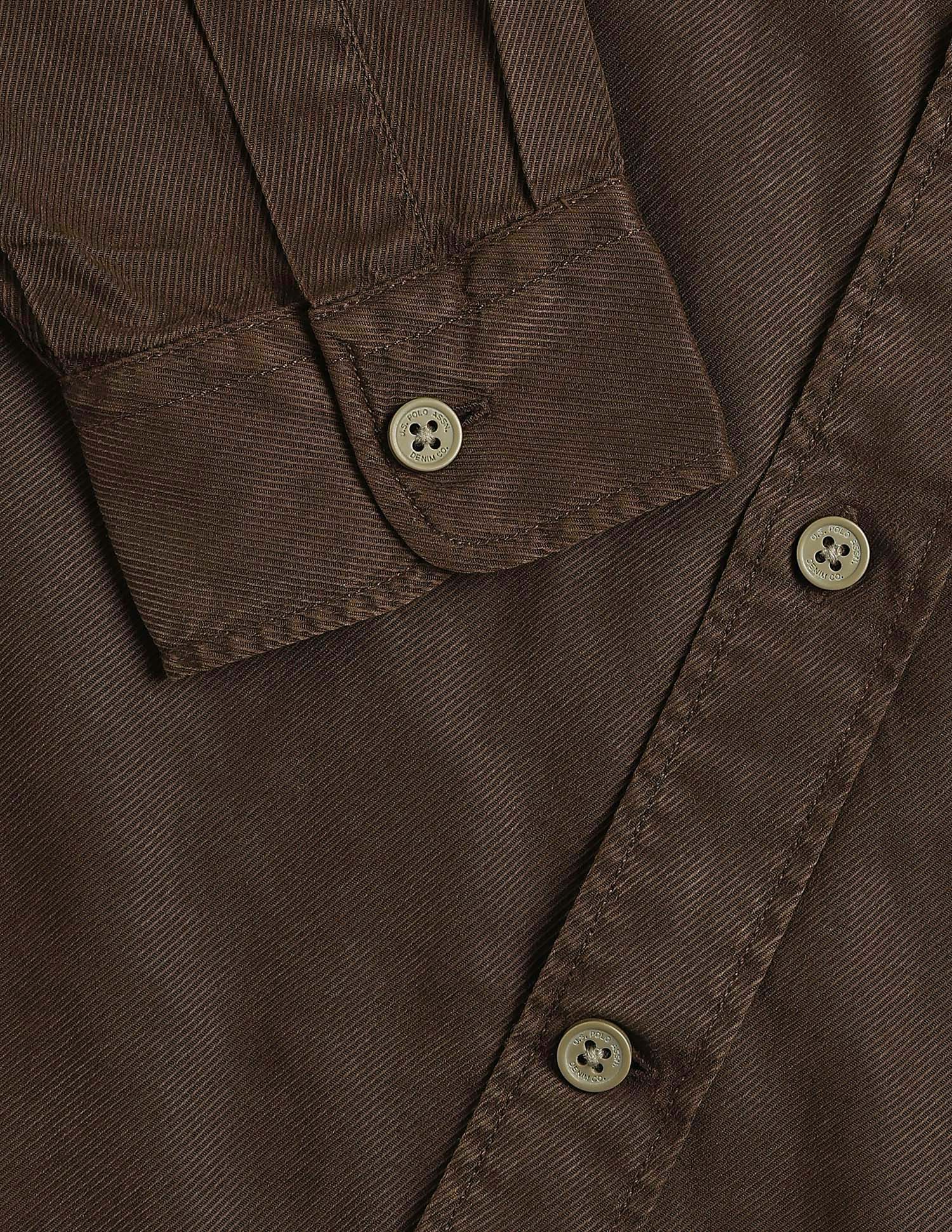 Comfort Fit Twill Shirt Brown - U.S. Polo Assn. India | Large