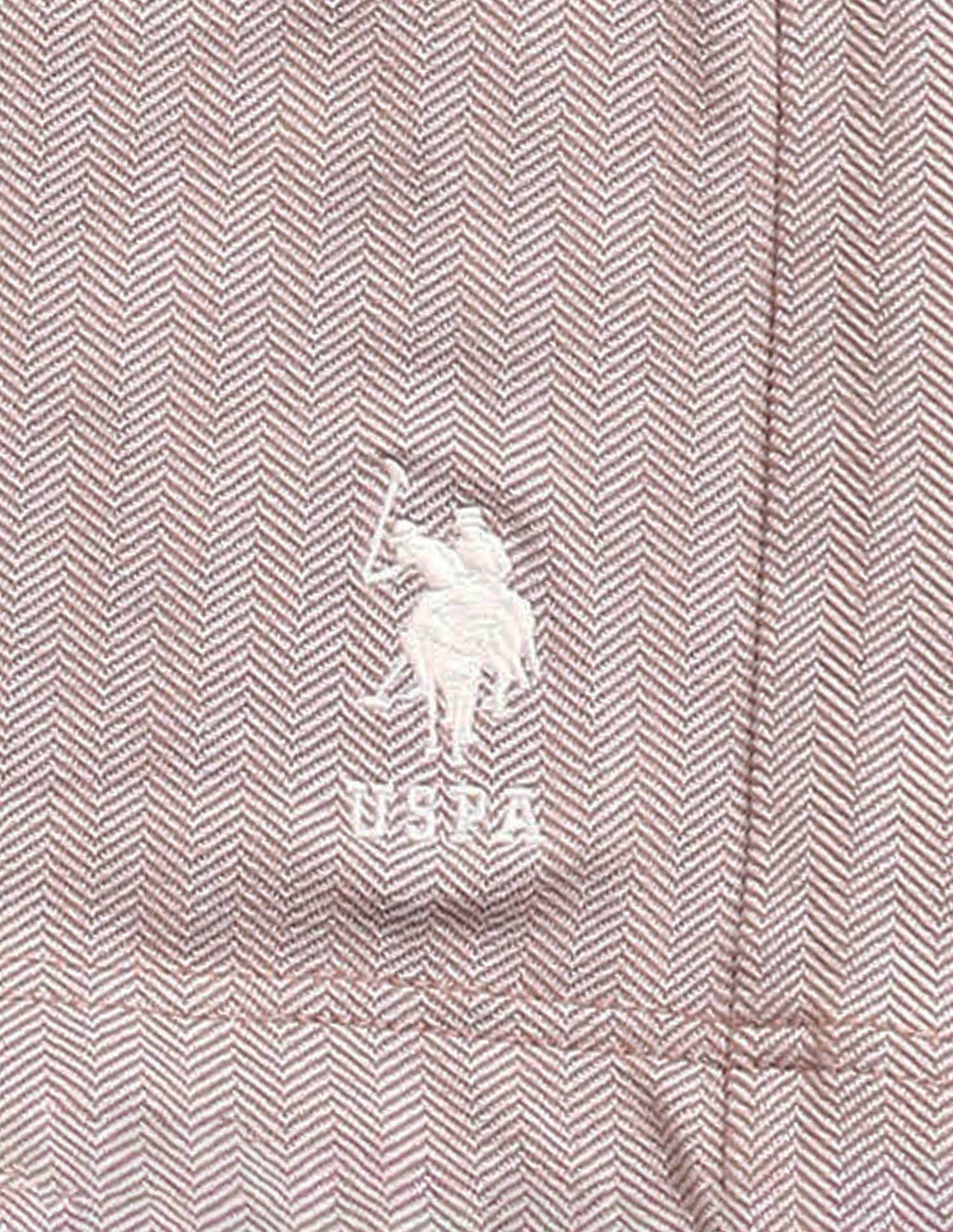 Chevron Slim Fit PS004-PL Lounge Shorts - Pack of 1 Moon Light Coco Mocha - U.S. Polo Assn. India | Large