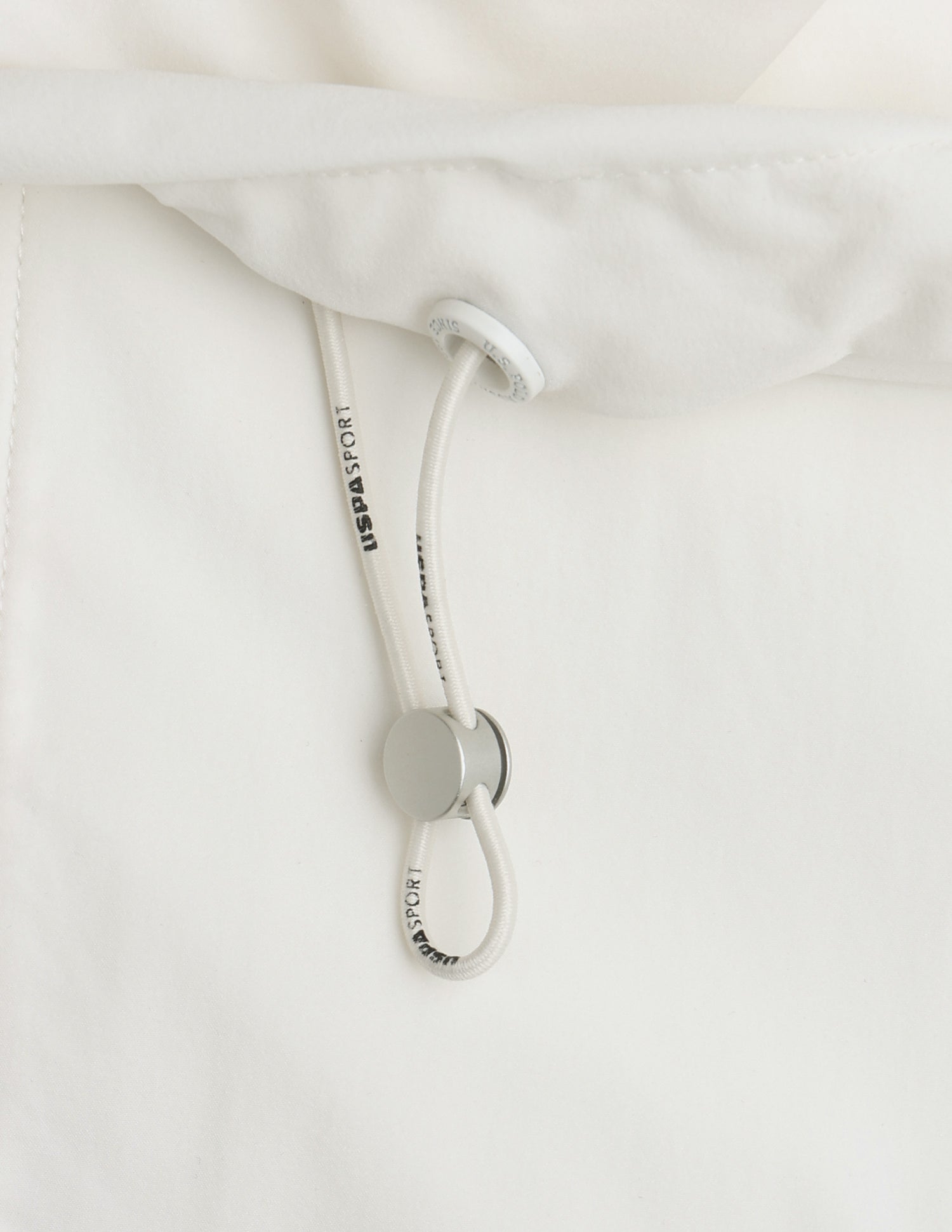 Solid Hooded Active Jacket Off White - U.S. Polo Assn. India | Large