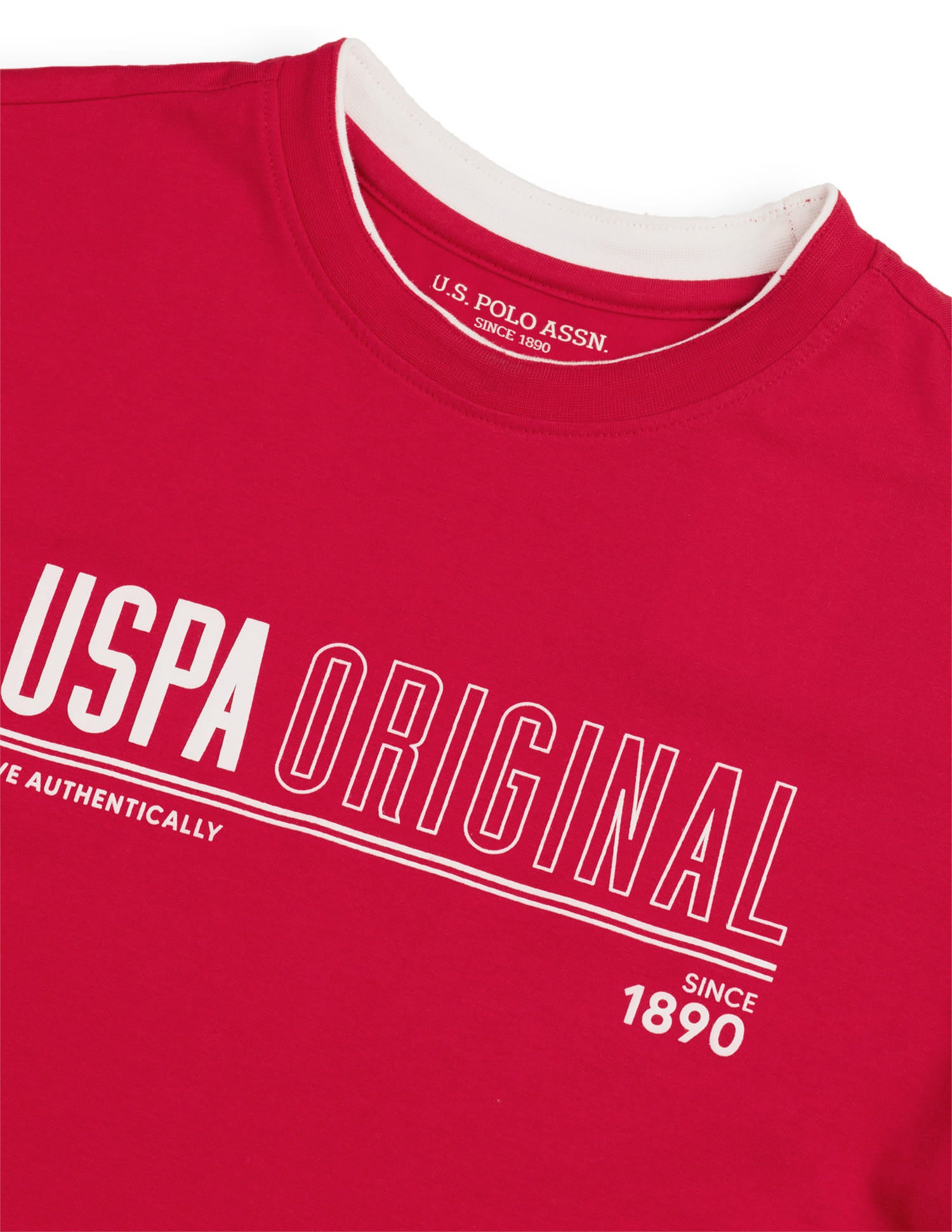 Polo Collar T-Shirt With Wide Leg Pants Red - U.S. Polo Assn. India | Large