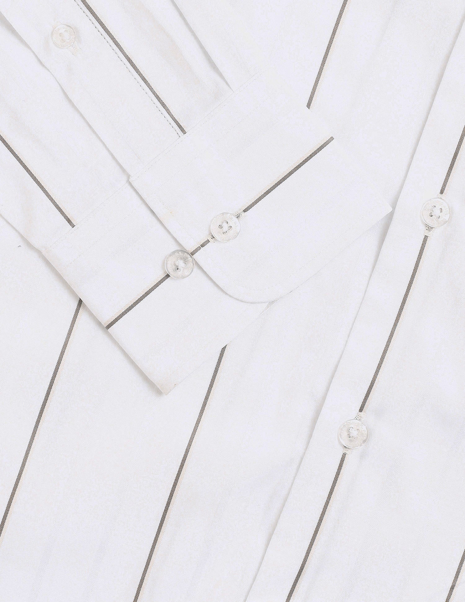 Vertical Striped Regular Fit Shirt Ivory - U.S. Polo Assn. India | Large