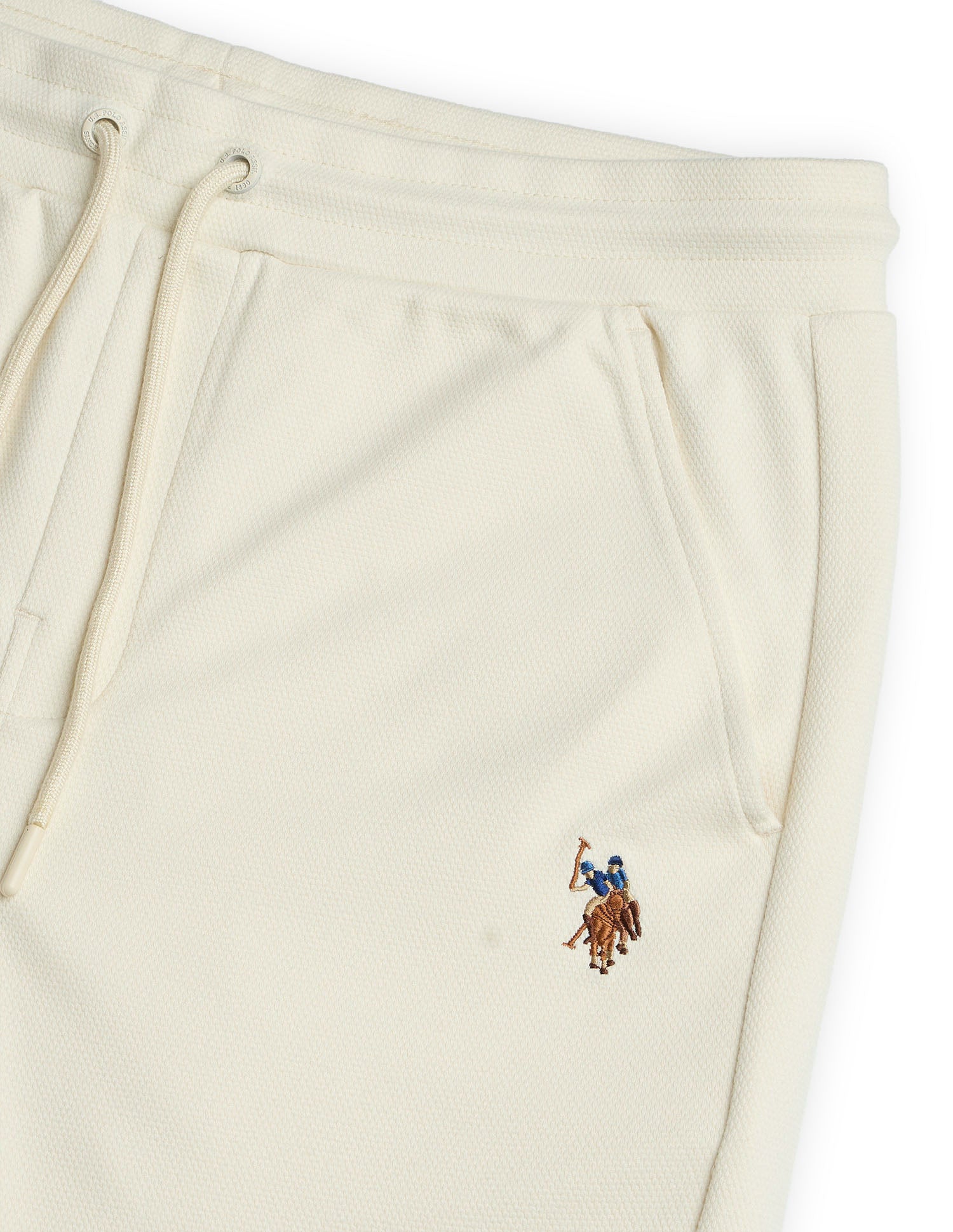 Textured Equestrian Aisle Theater Track Pants Off White - U.S. POLO ASSN. | Large