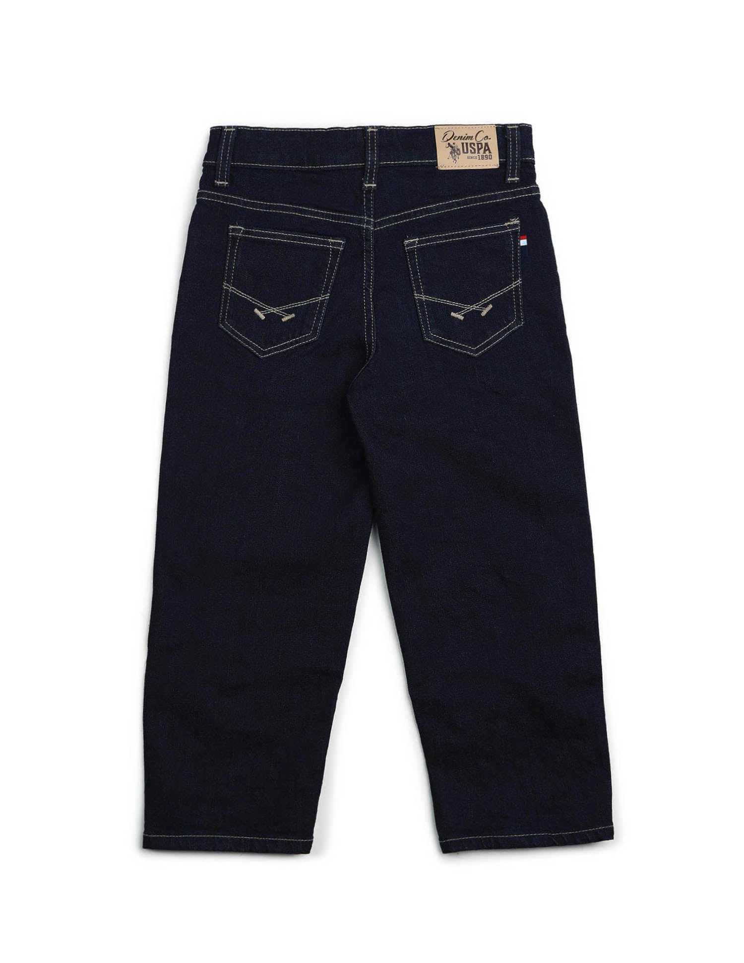 Boys Mid Rise Baggy Fit Jeans Dark Blue - U.S. POLO ASSN. | Large