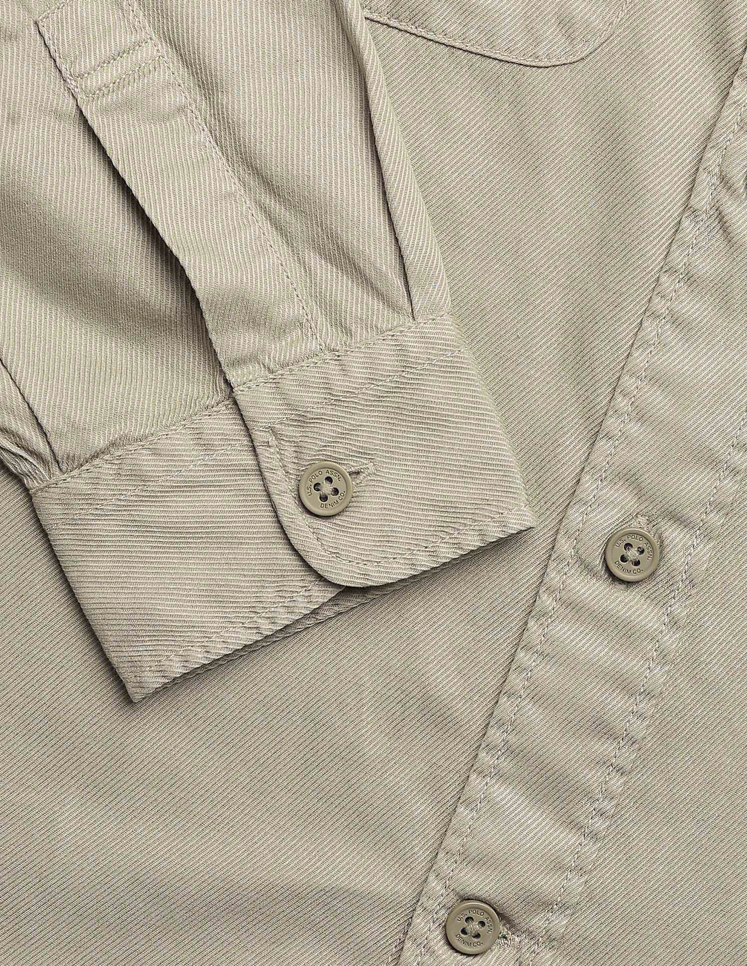 Twill Motel On The Coast Shirt Light Khaki - U.S. Polo Assn. India | Large