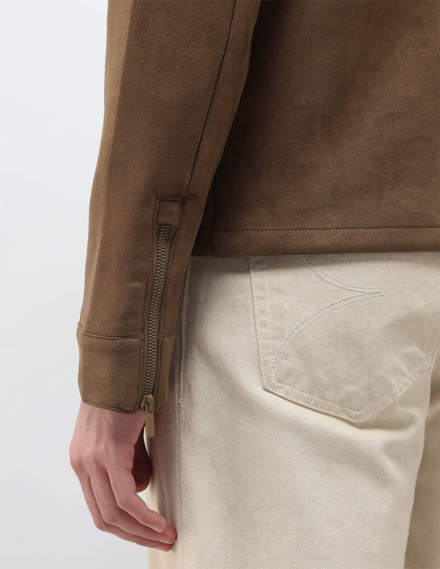 Solid Regular Fit Biker Jacket Brown - U.S. Polo Assn. India | Large