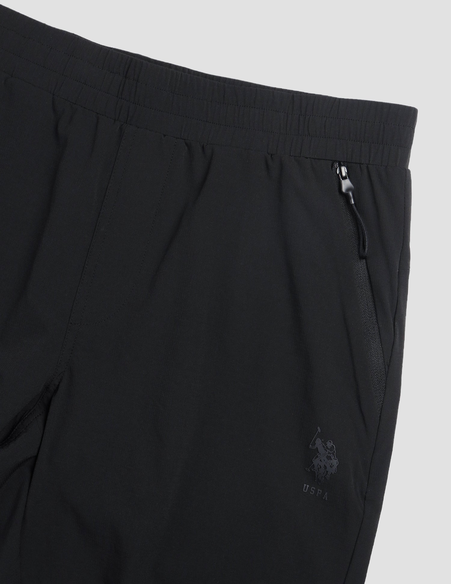 Solid Mid Rise Active Shorts Black - U.S. Polo Assn. India | Large
