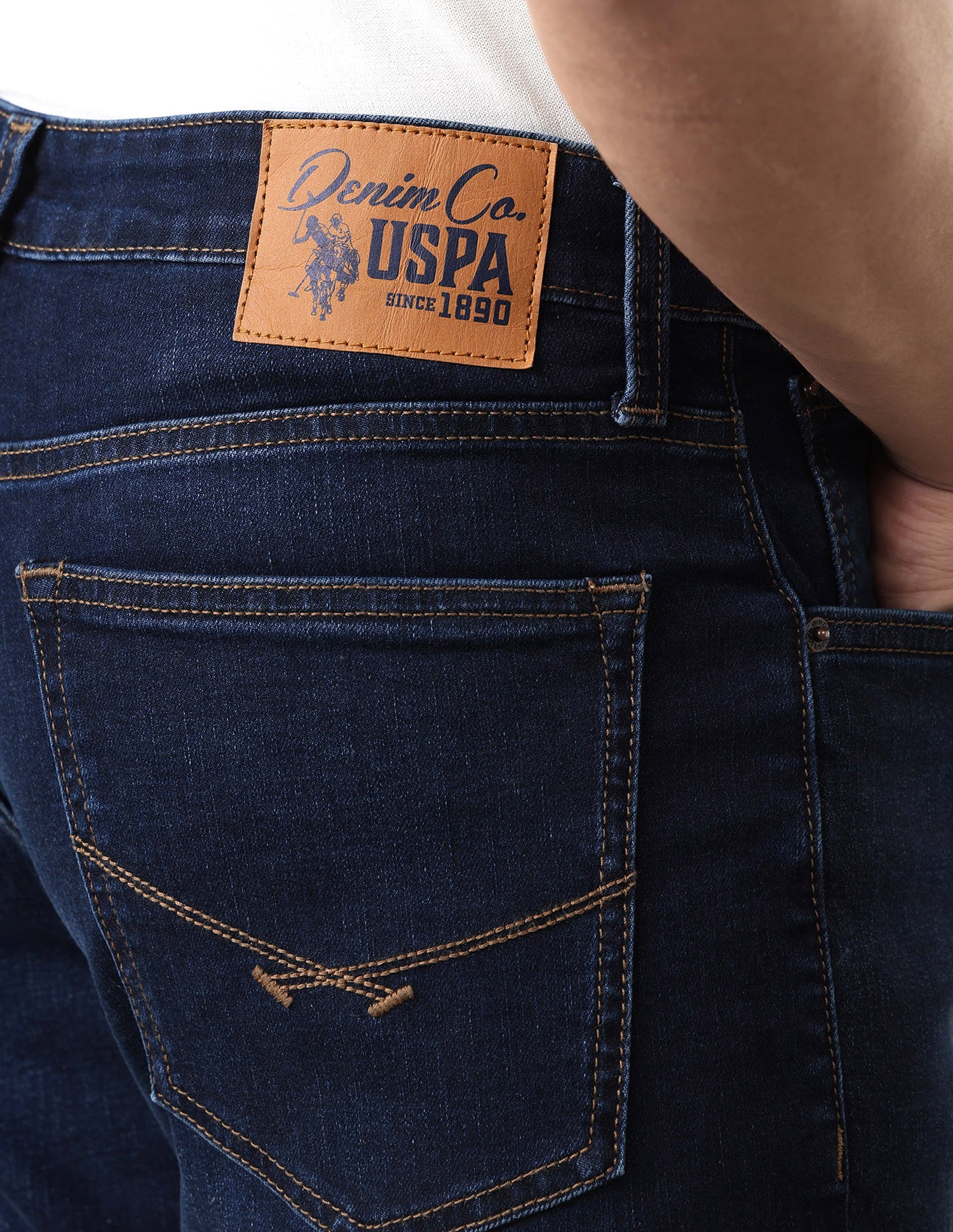 Connor Bootcut Fit Blue Jeans Dark Indigo - U.S. Polo Assn. India | Large