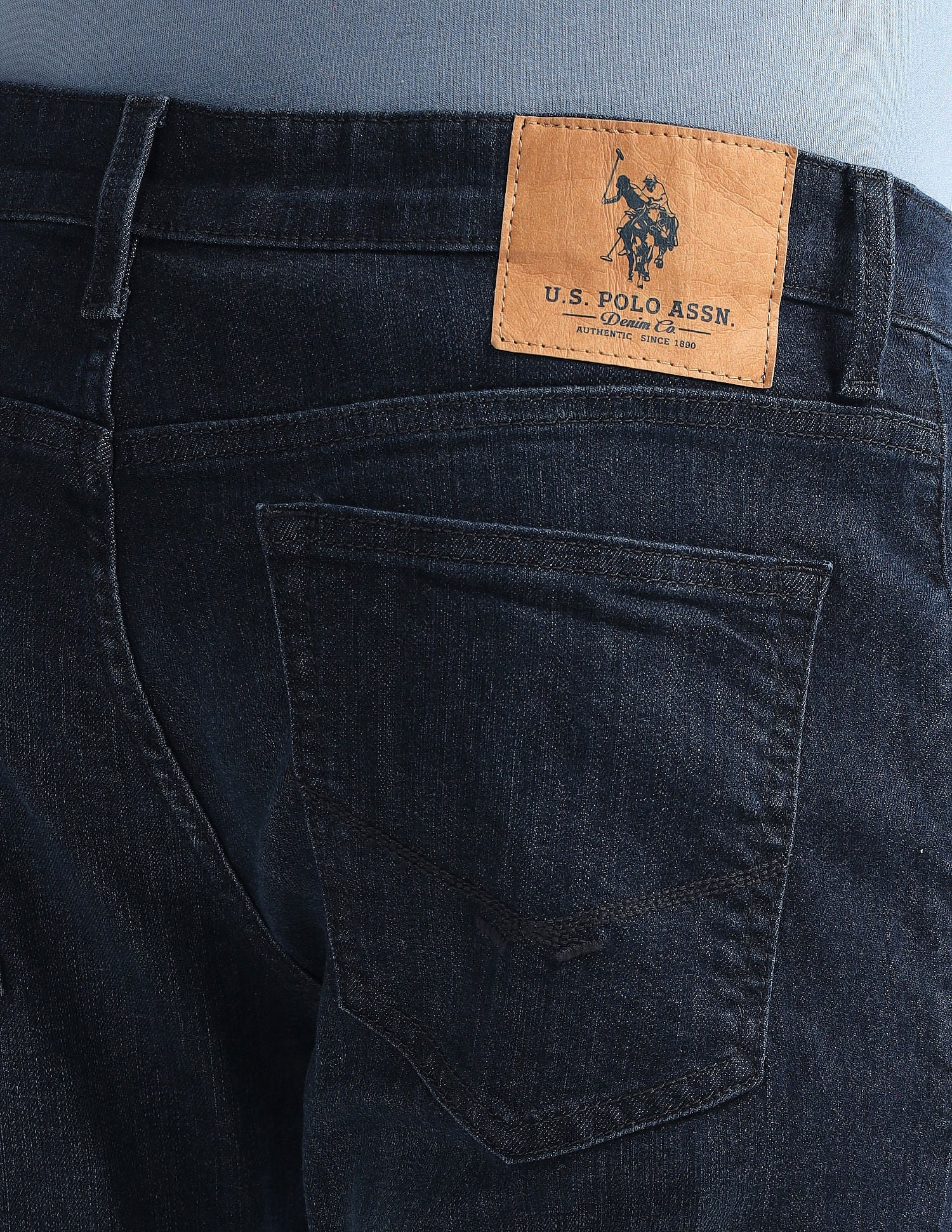Brandon Slim Tapered Fit Mid Rise Jeans Blue - U.S. Polo Assn. India | Large