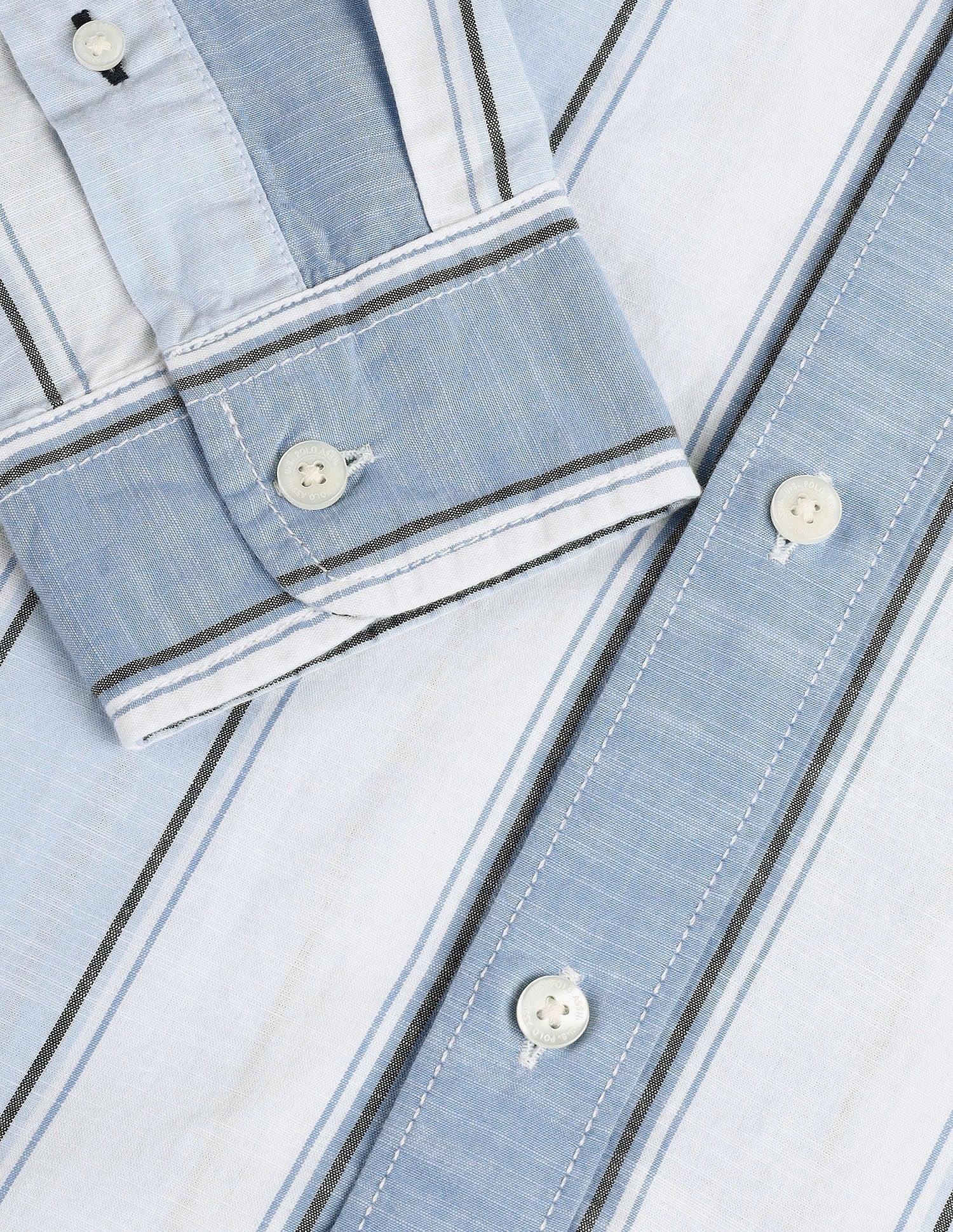 Vertical Stripe Cotton Shirt Blue - U.S. Polo Assn. India | Large