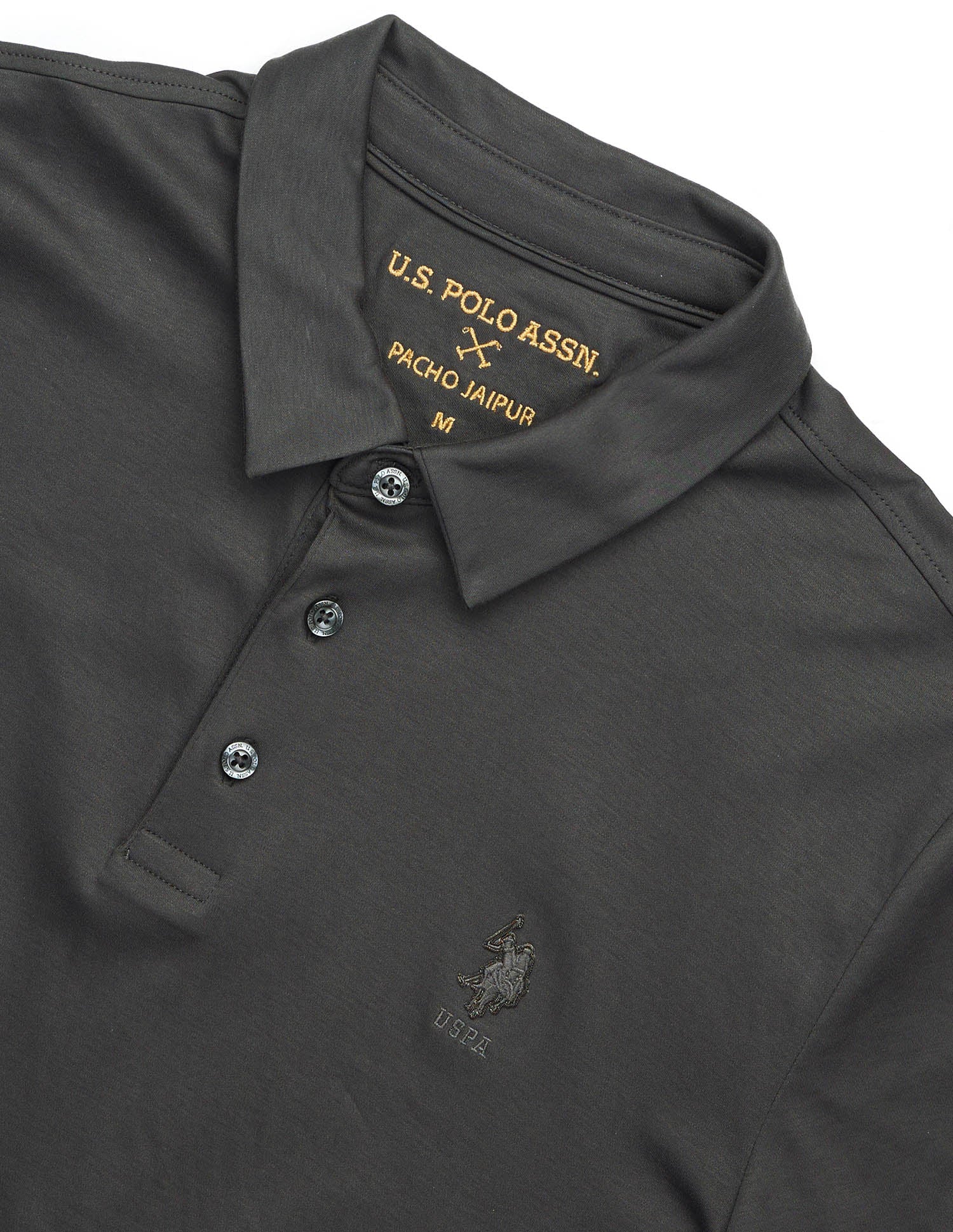 Pacho X Slim Fit Solid Polo Shirt Dark Grey - U.S. POLO ASSN. | Large