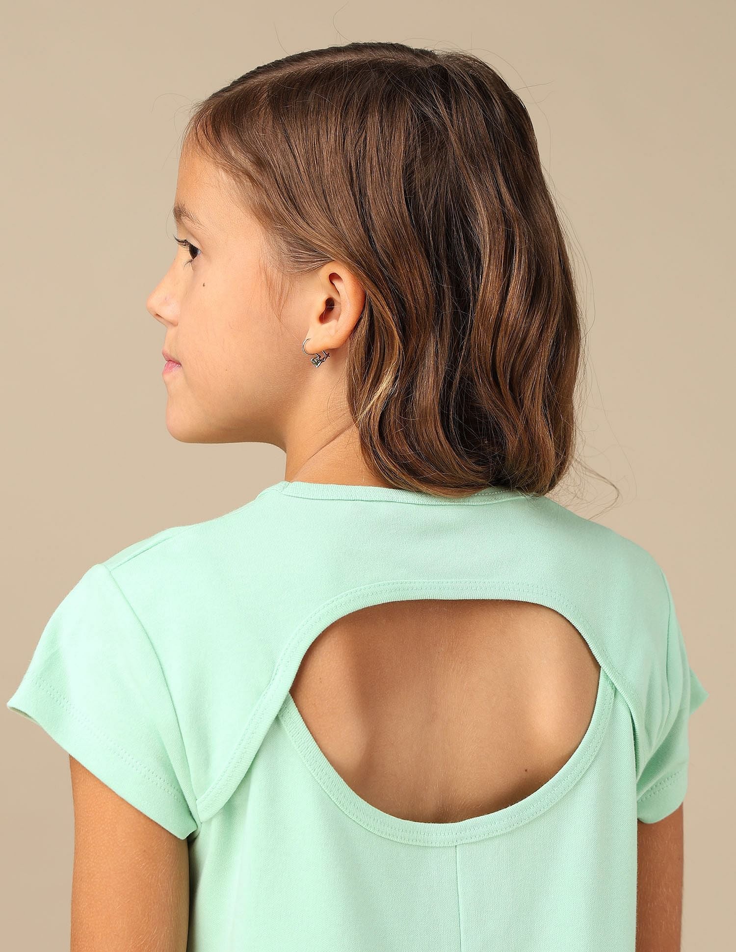 Girls Brand Printed A Line Dress Mint - U.S. POLO ASSN. | Large