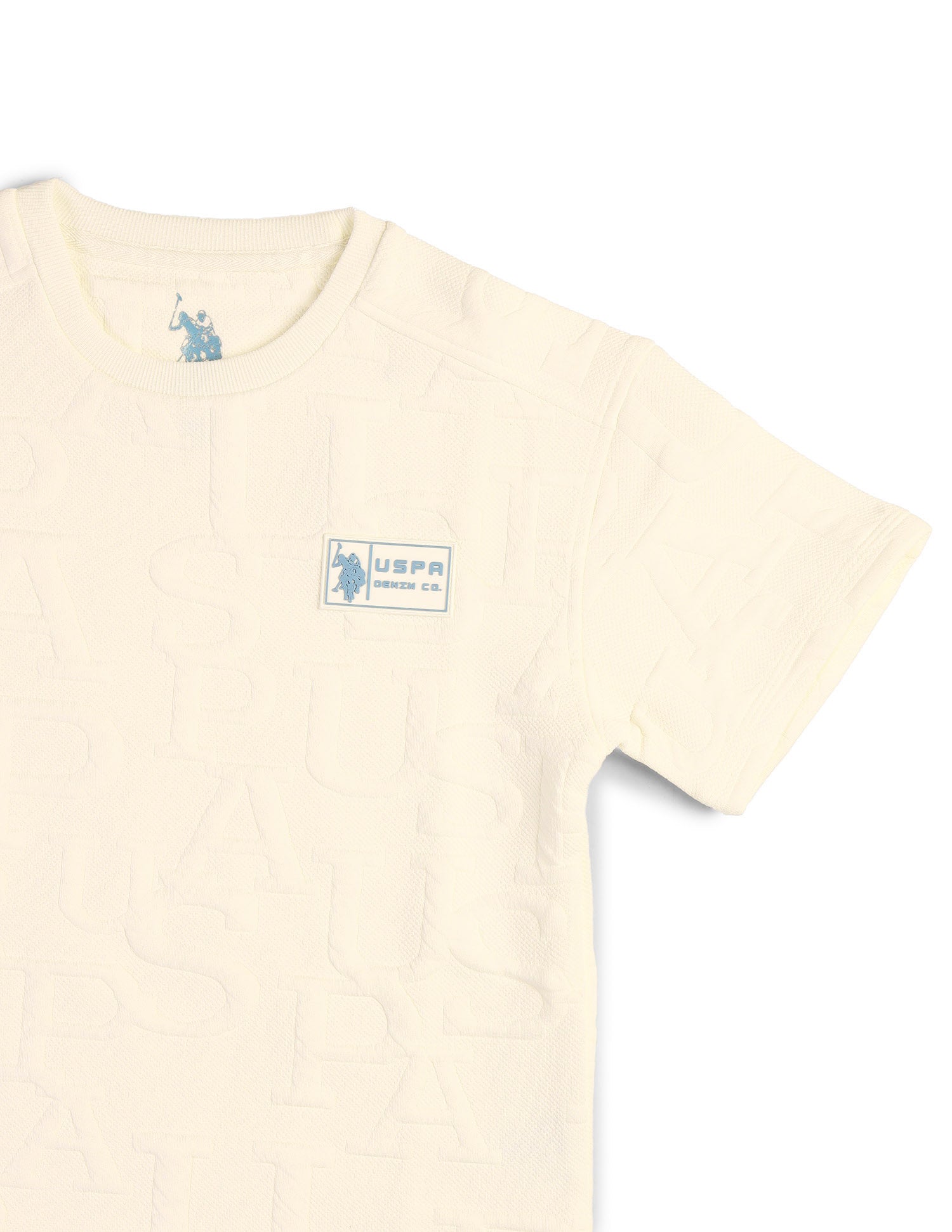 Boys Brand Embossed Boxy Fit T-Shirt White - U.S. POLO ASSN. | Large