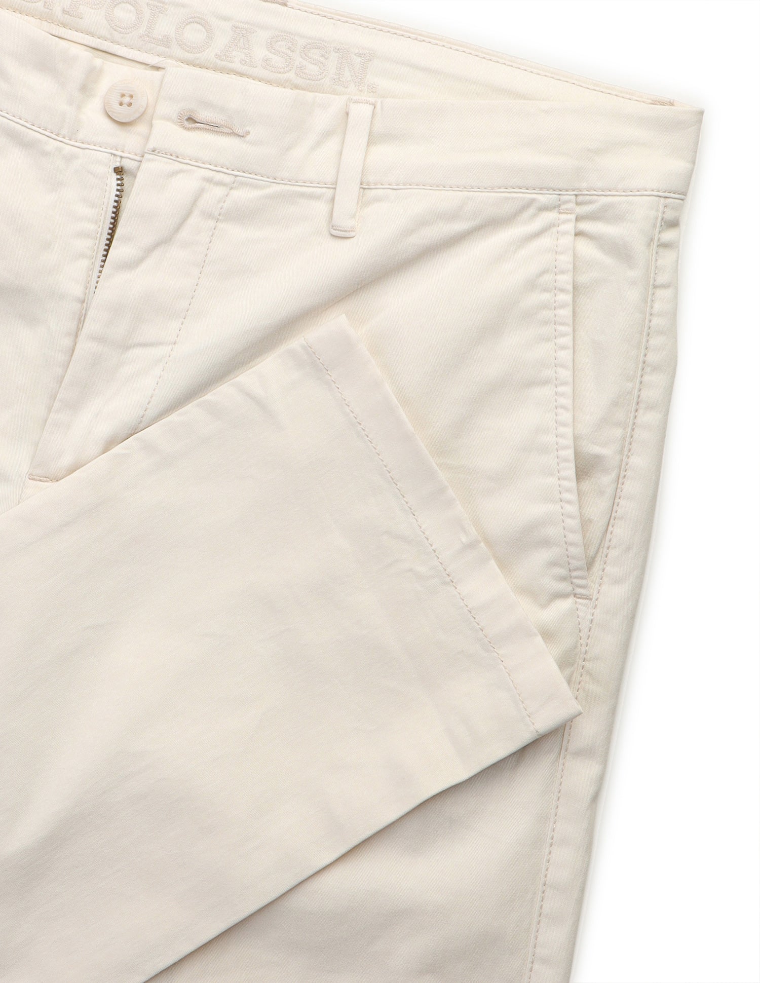 Denver slim fit Twill Trousers Ecru - U.S. Polo Assn. India | Large