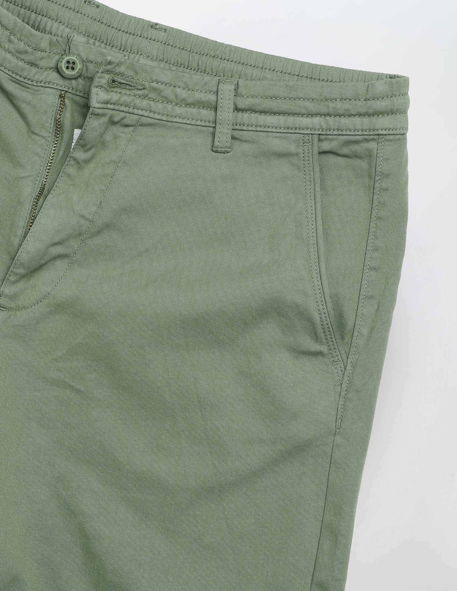 Slim Fit Solid Shorts Dark Olive - U.S. Polo Assn. India | Large