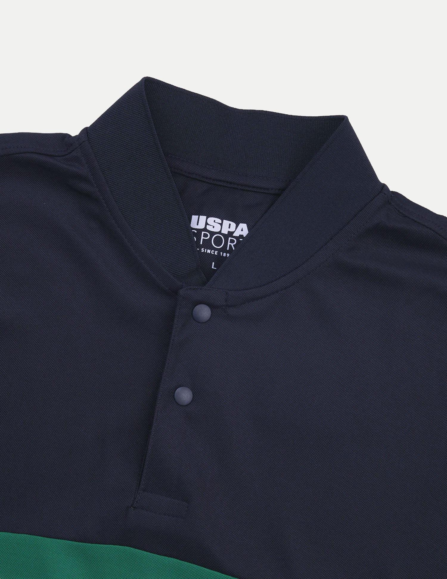 Brand Embossed Regular Fit Active Polo Shirt Navy - U.S. Polo Assn. India | Large