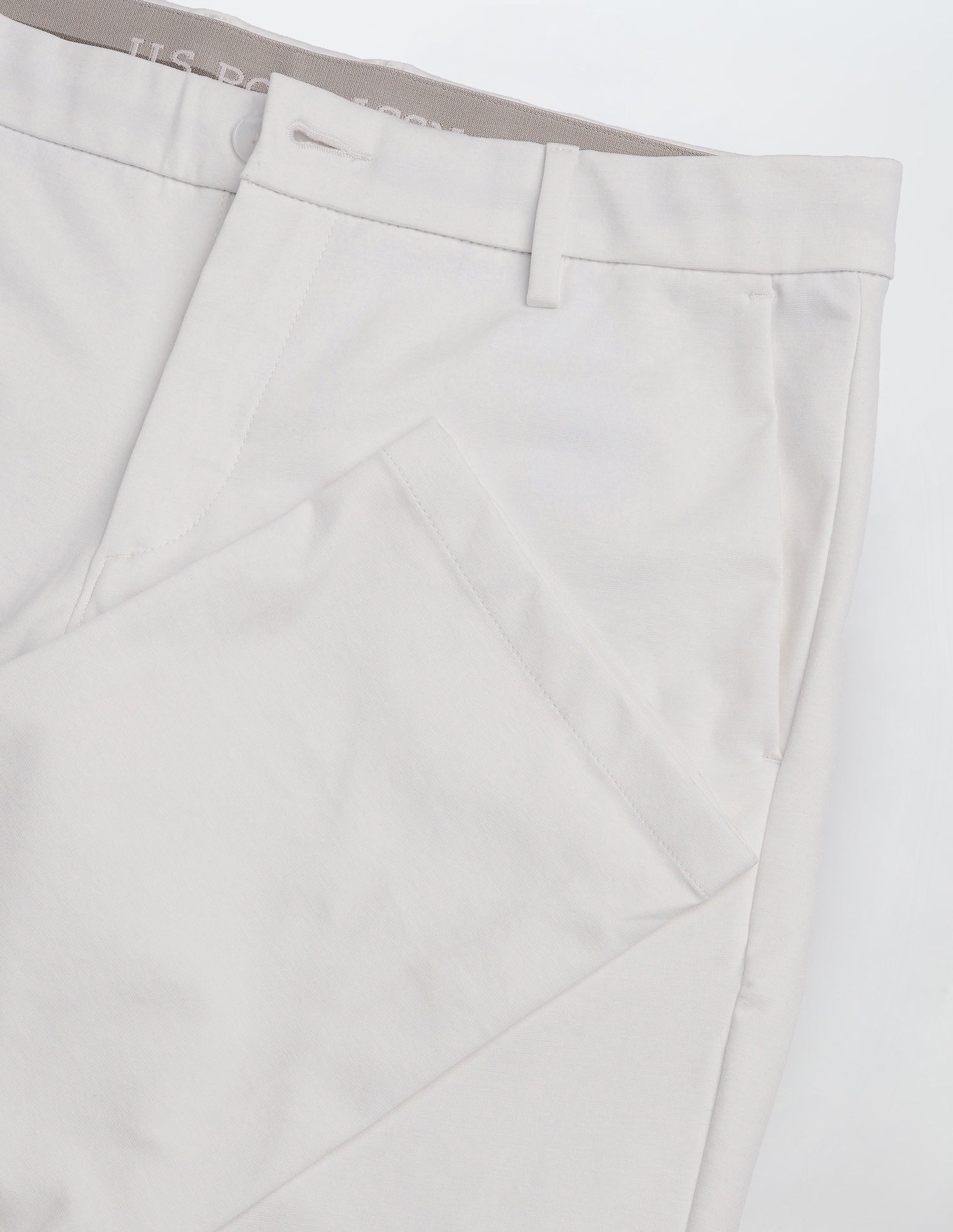 Knitted Denver Slim Fit Trousers White - U.S. Polo Assn. India | Large