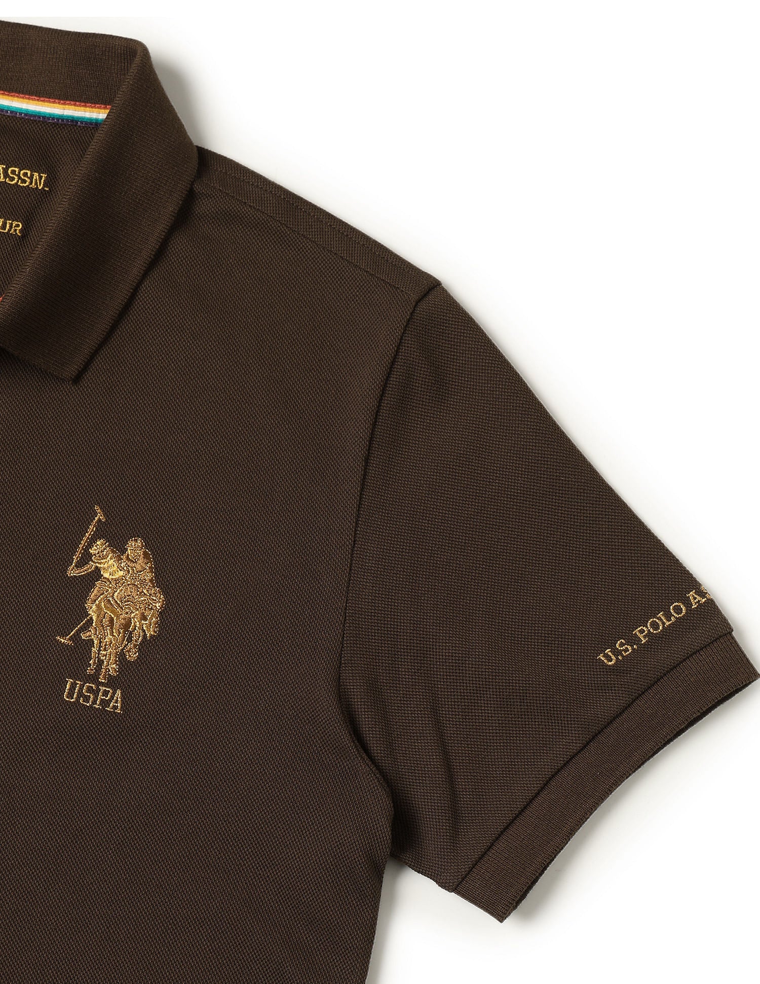Pacho X Slim Fit Cotton Polo Shirt Choco - U.S. Polo Assn. India | Large