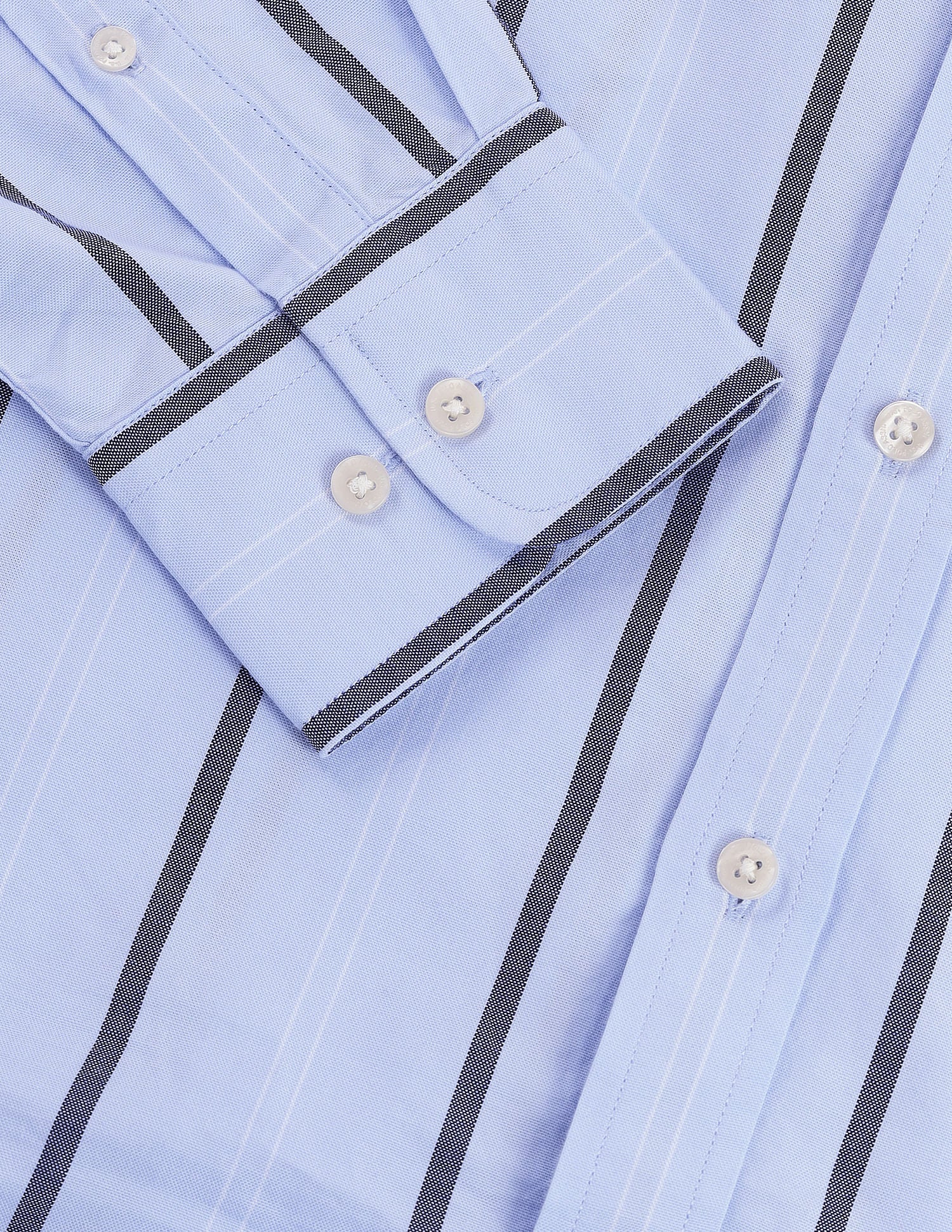 Tailored Fit Cotton Striped Shirt Blue - U.S. Polo Assn. India | Large