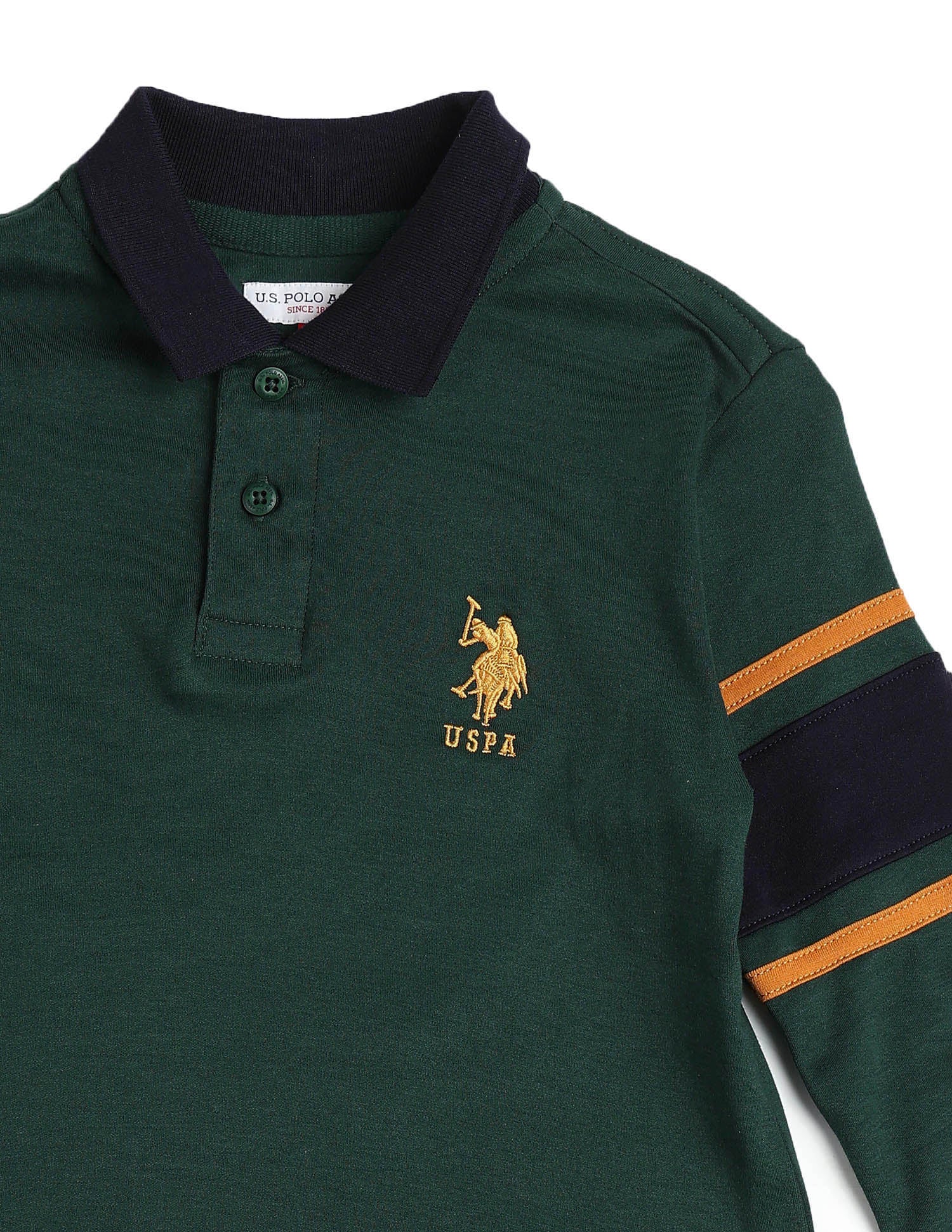 Boys Brand Embroidered Regular Fit Polo Shirt Dark Green - U.S. POLO ASSN. | Large