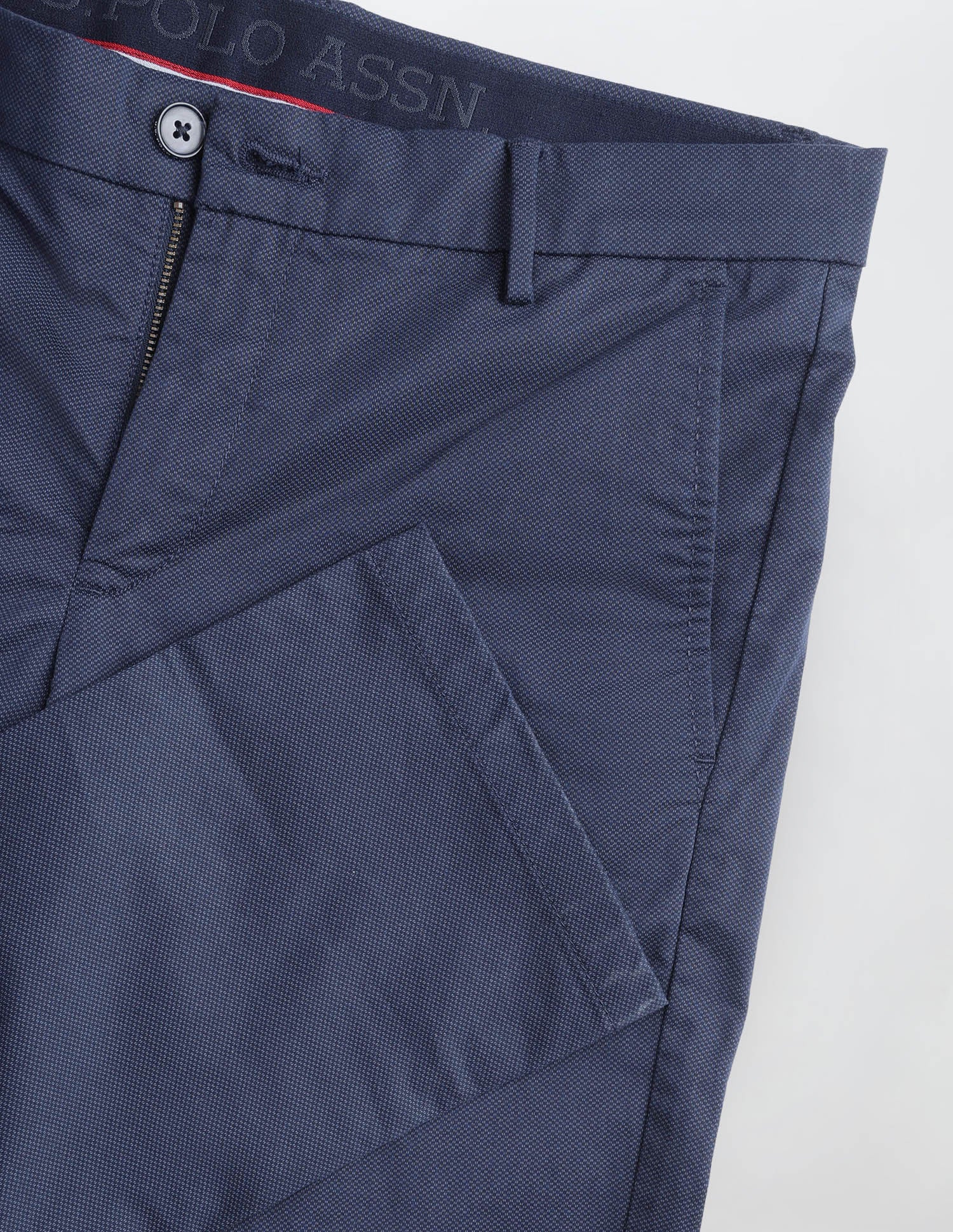 Denver Slim Fit Satin Trouser Navy - U.S. Polo Assn. India | Large