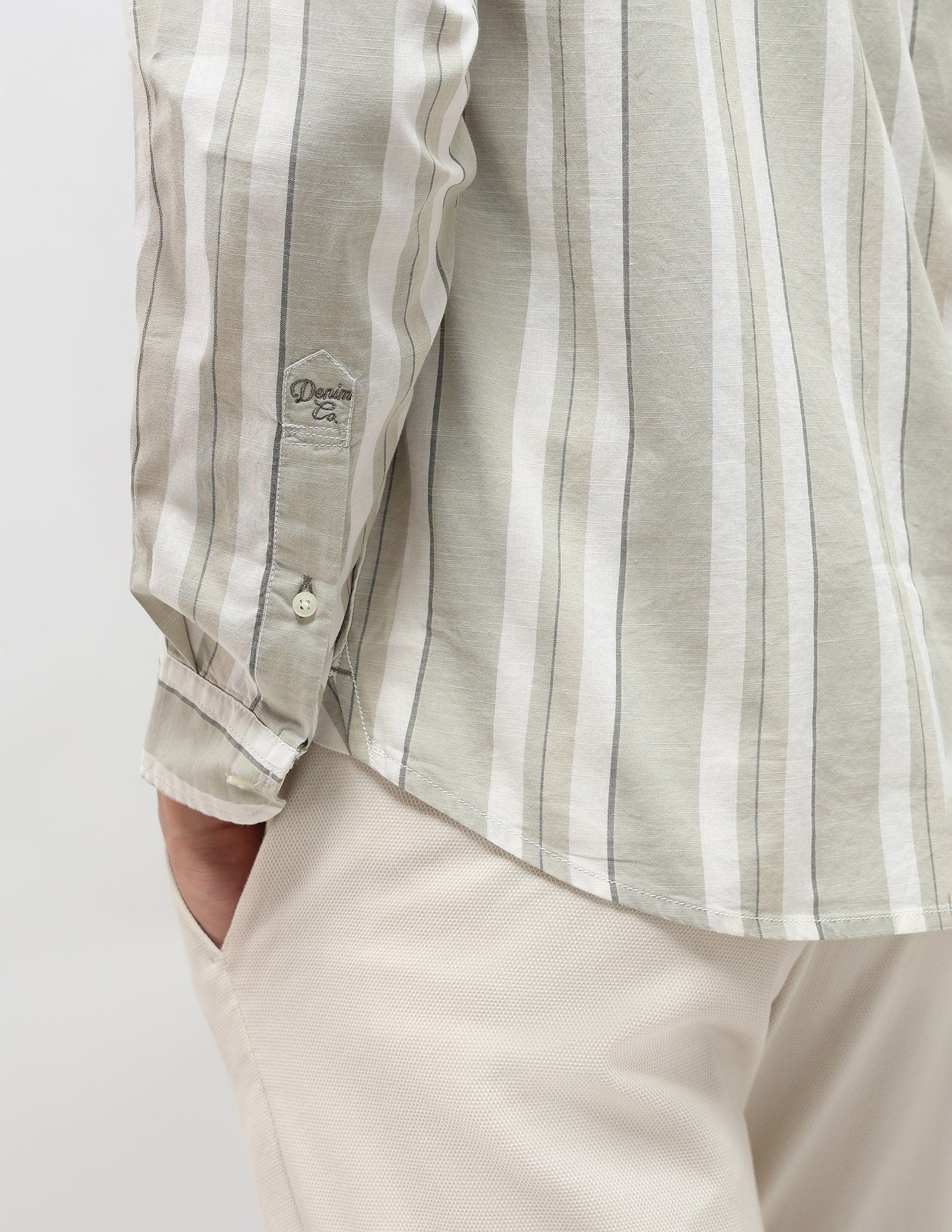 Pure Cotton Slim Fit Shirt Light Olive - U.S. POLO ASSN. | Large