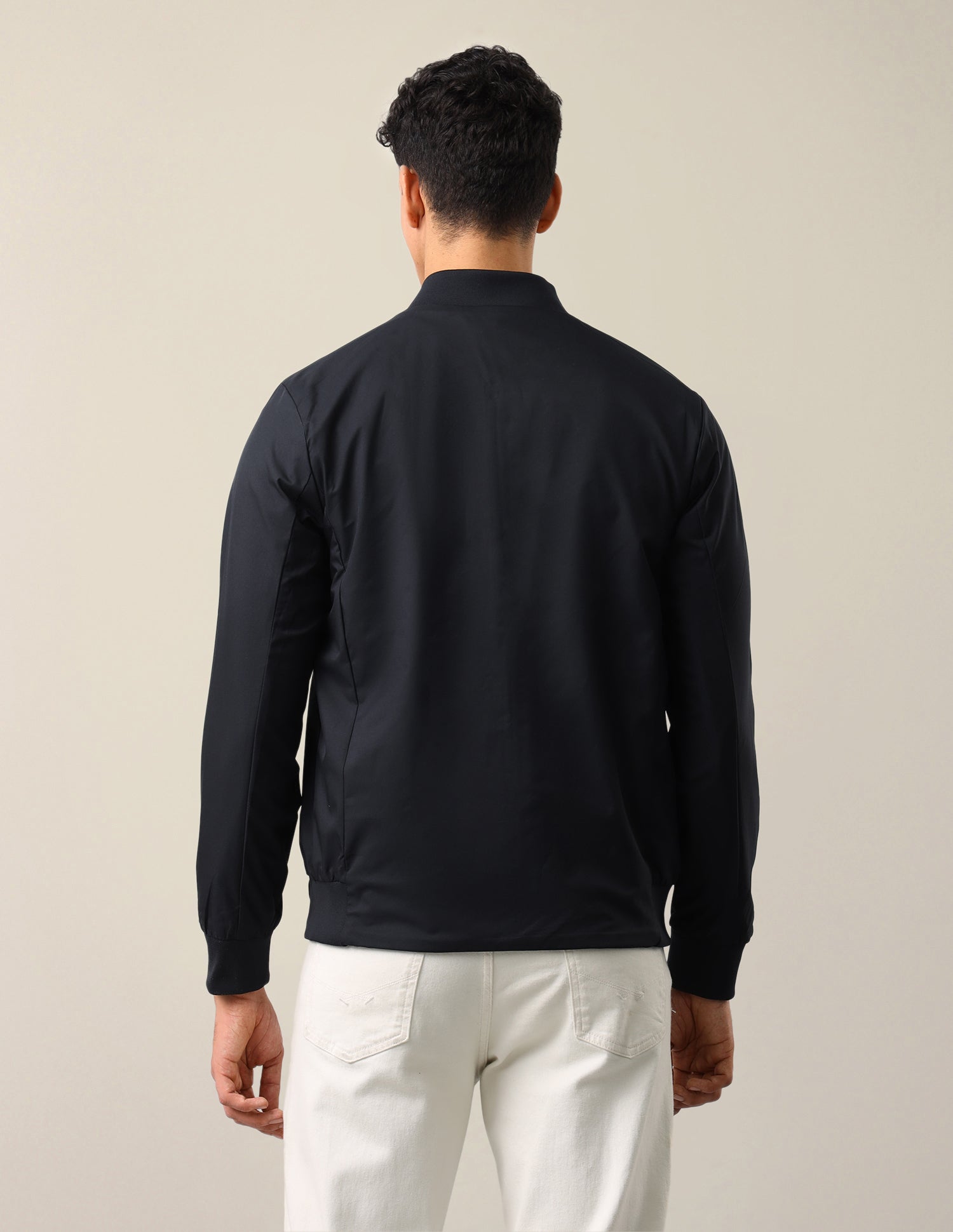 Vertical Striped Regular Fit Bomber Jacket Navy - U.S. Polo Assn. India | Large