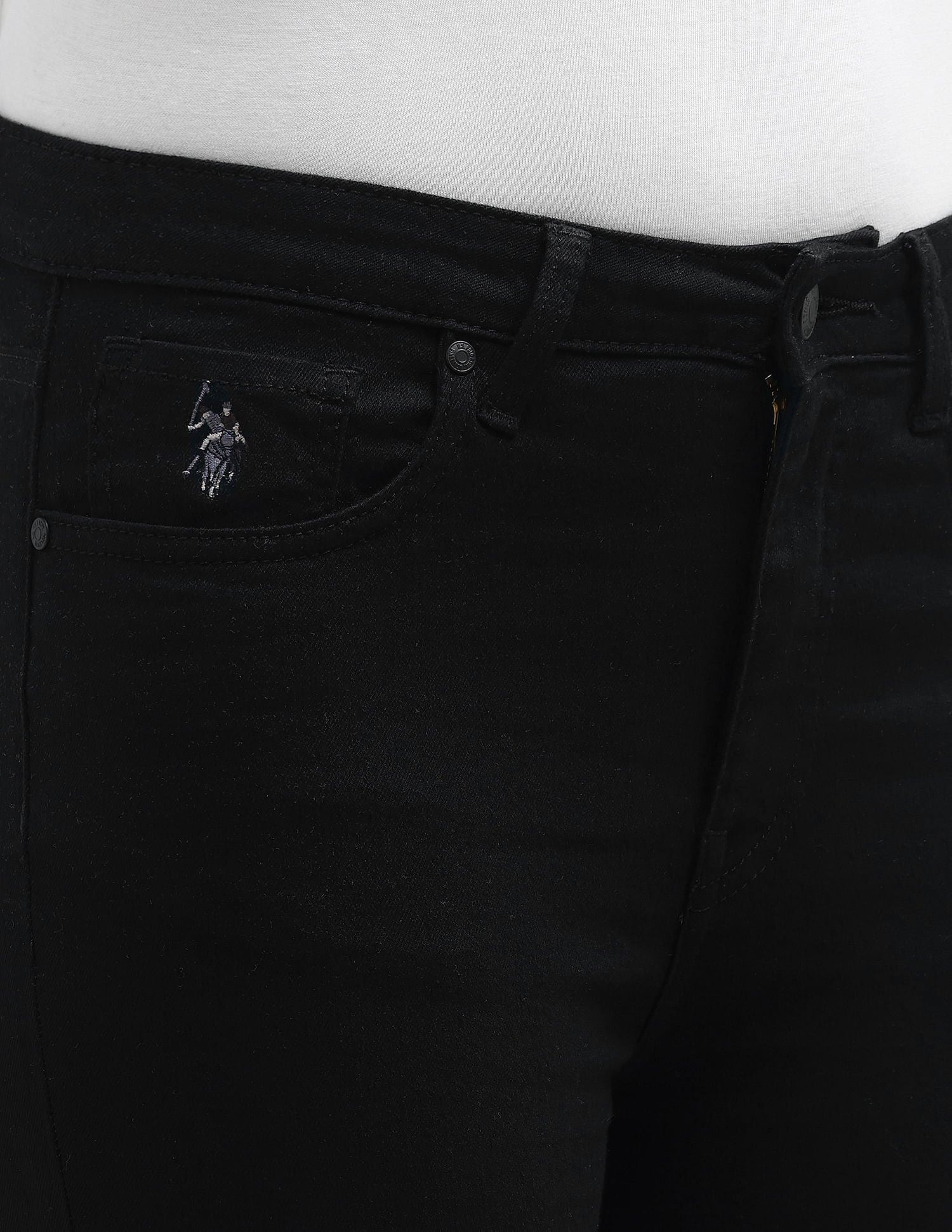 High Rise Extreme Flare Fit Jeans Black - U.S. POLO ASSN. | Large