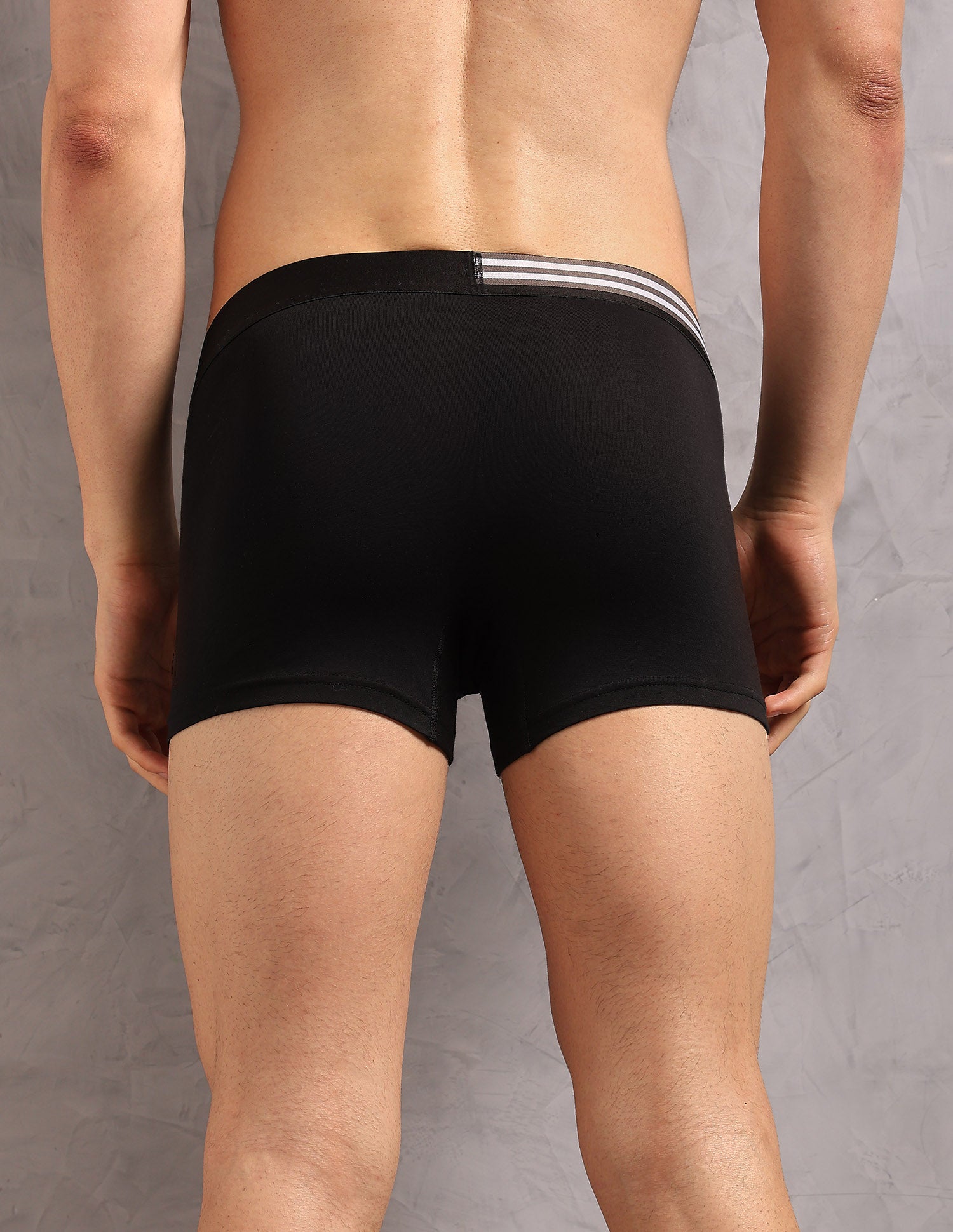 Striped Waistband OET19 Trunks - Pack Of 2 Dark Olive and Uspa Black - U.S. Polo Assn. India | Large