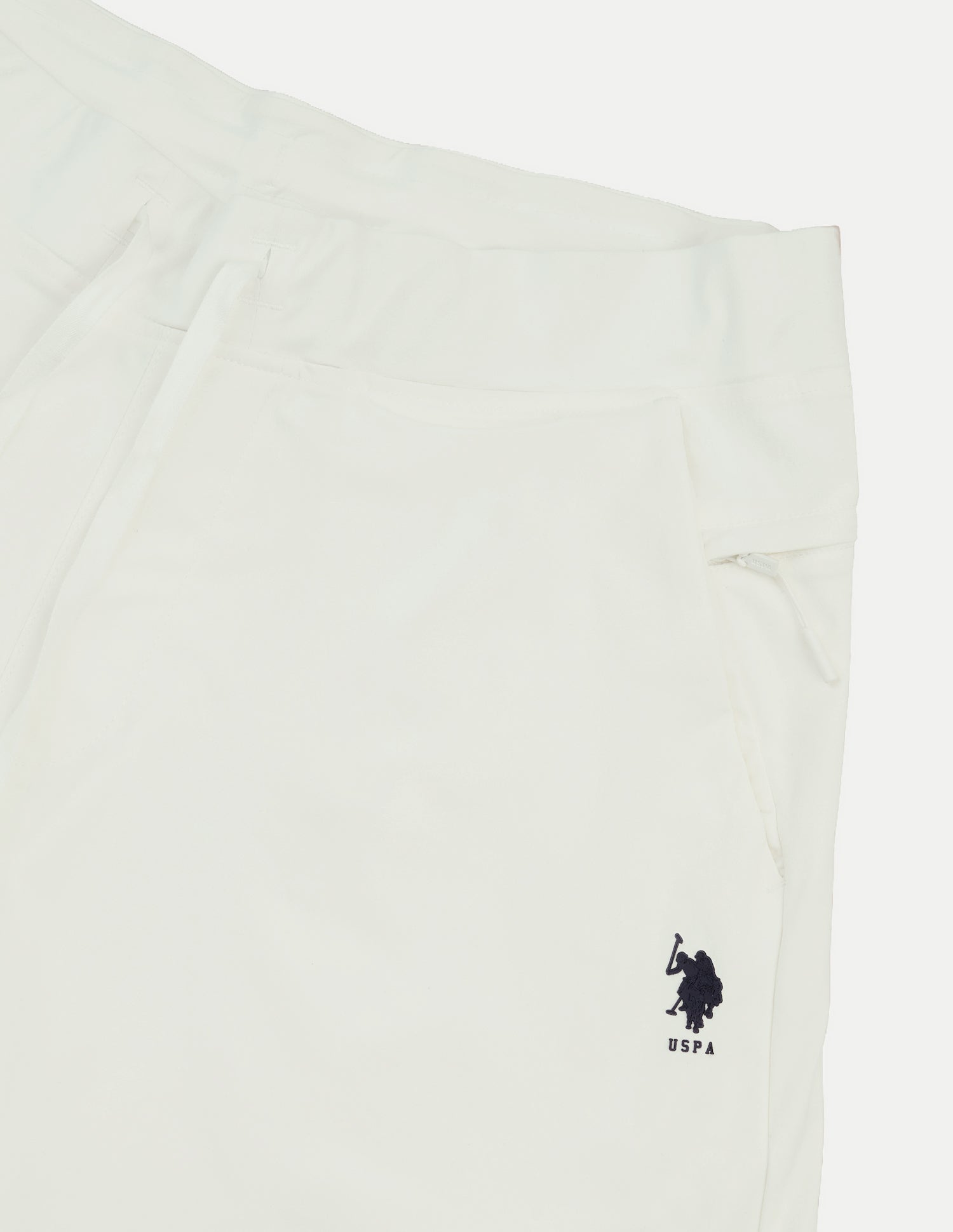 Mid Rise Regular Fit Active Shorts White - U.S. Polo Assn. India | Large