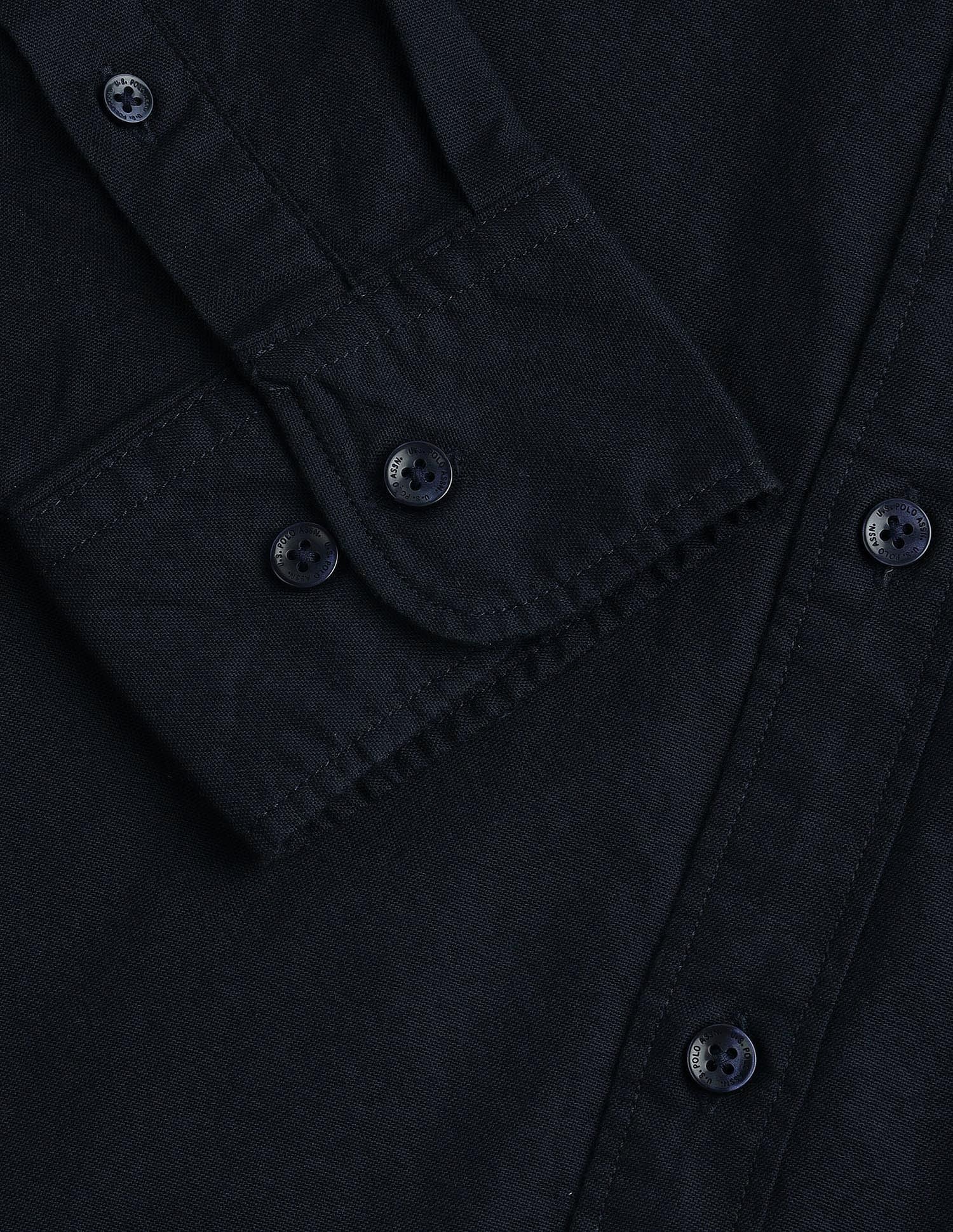 Cutaway Collar Cotton Shirt Blue - U.S. Polo Assn. India | Large