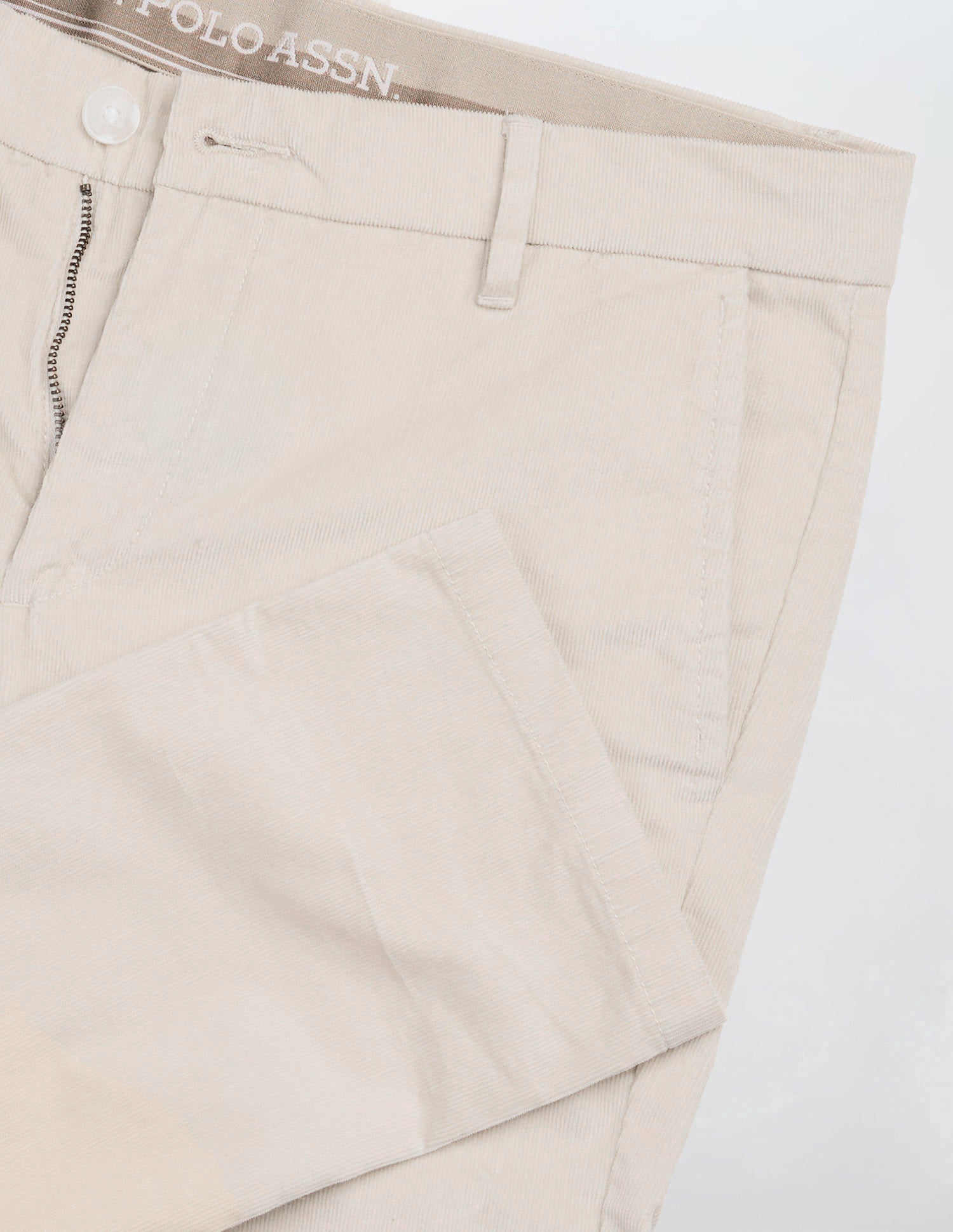 Slim Fit Mid Rise Trousers Ecru - U.S. POLO ASSN. | Large