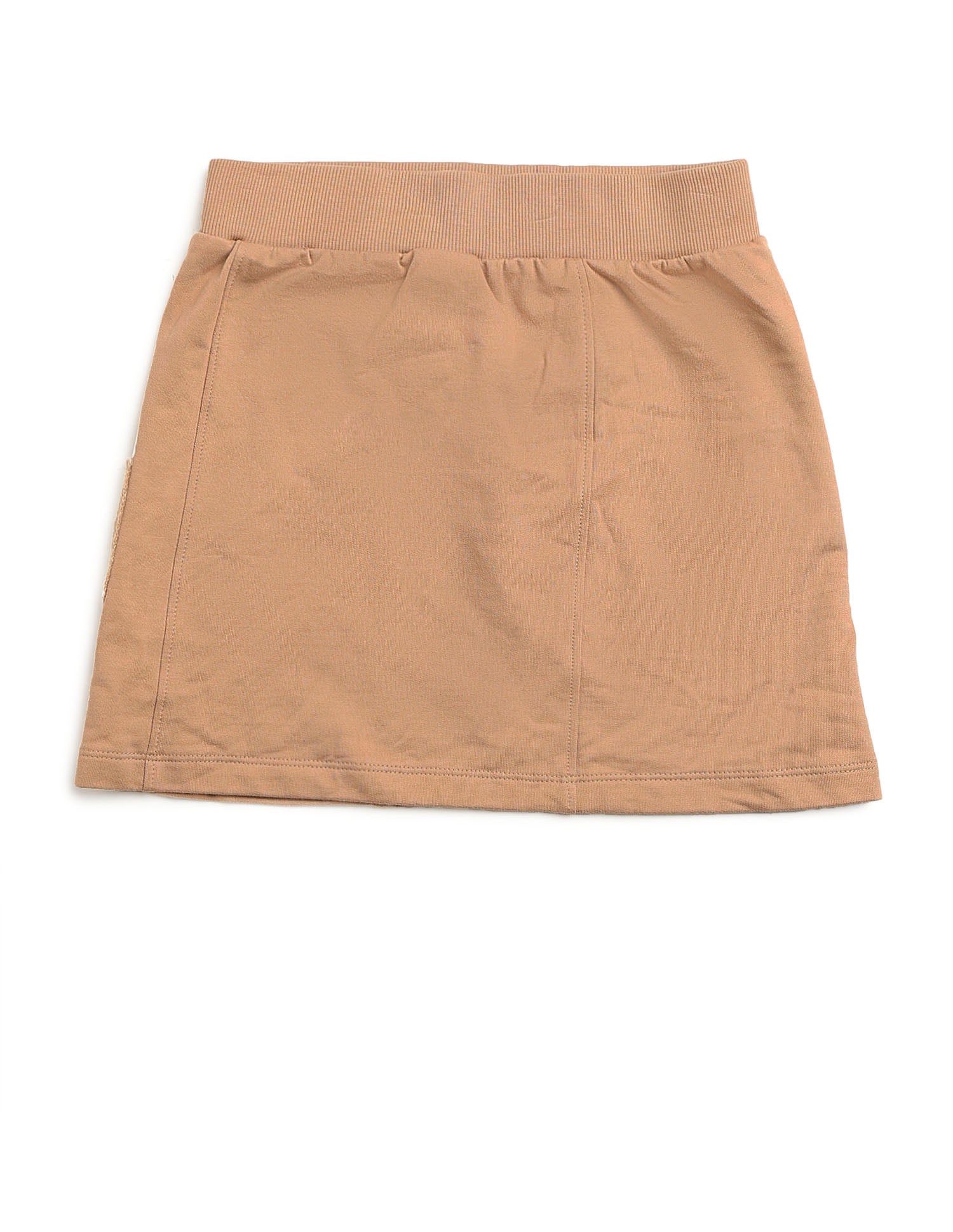 Girls Solid A-Line Skirt Light Brown - U.S. POLO ASSN. | Large