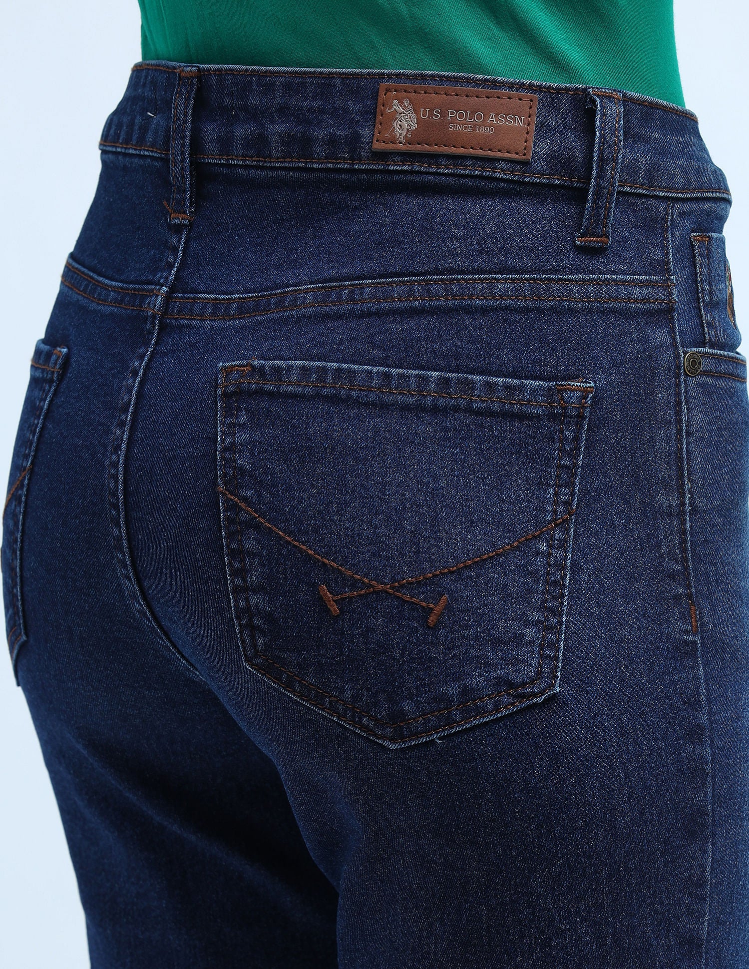 Mid Rise Boot Cut Jeans Dark Blue - U.S. POLO ASSN. | Large