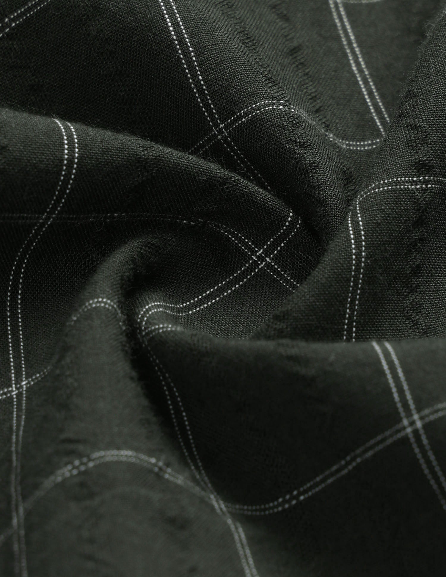 Graph Checked Seersucker Shirt Dark Olive - U.S. Polo Assn. India | Large