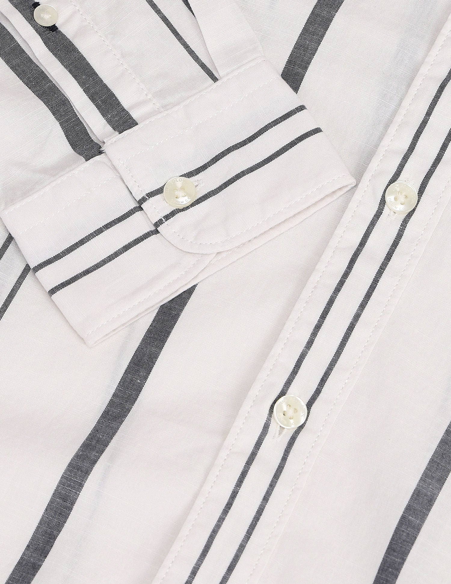 Slim Fit Vertical Striped Shirt Light-Grey - U.S. Polo Assn. India | Large