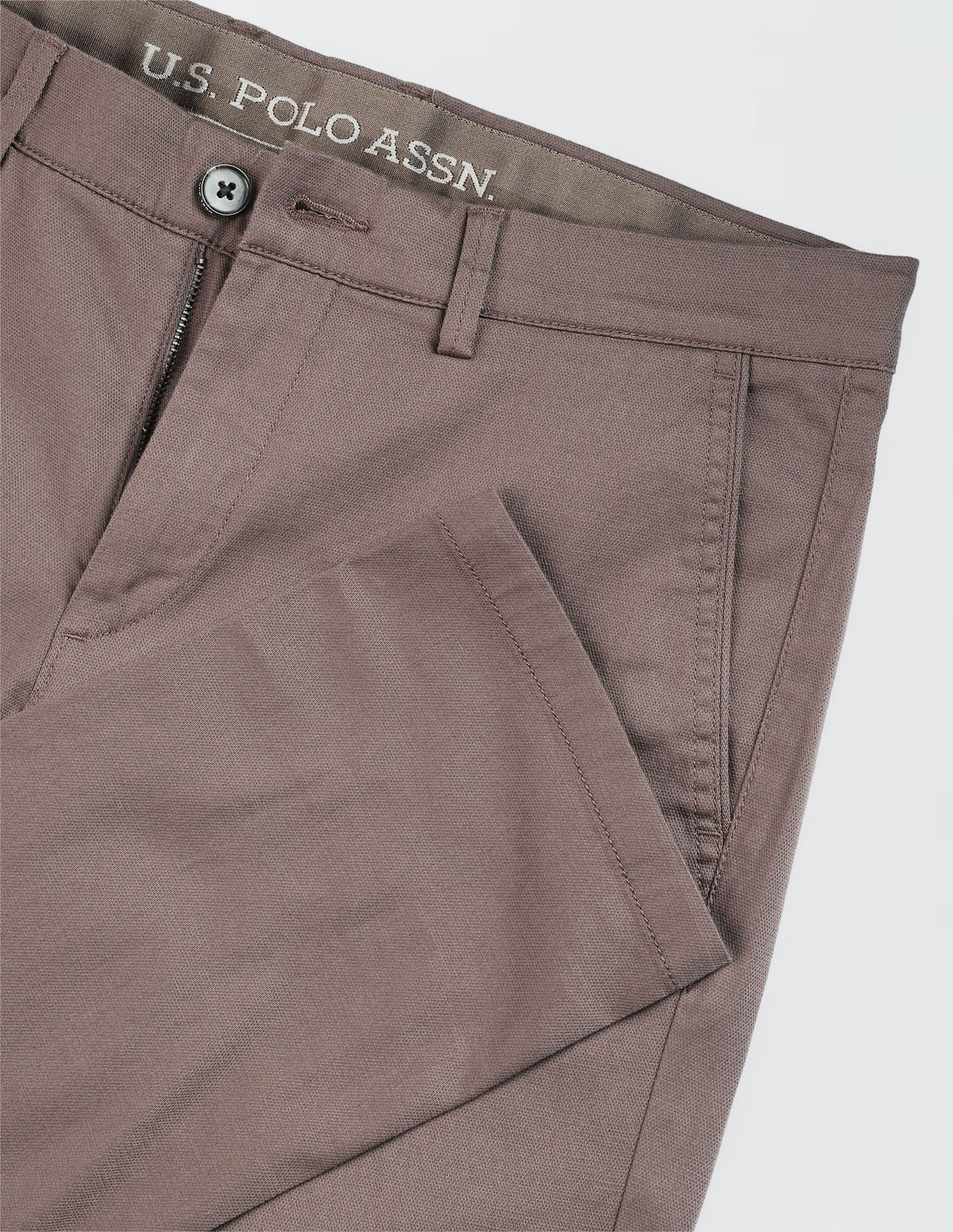 Solid Regular Fit Trouser Grey - U.S. Polo Assn. India | Large