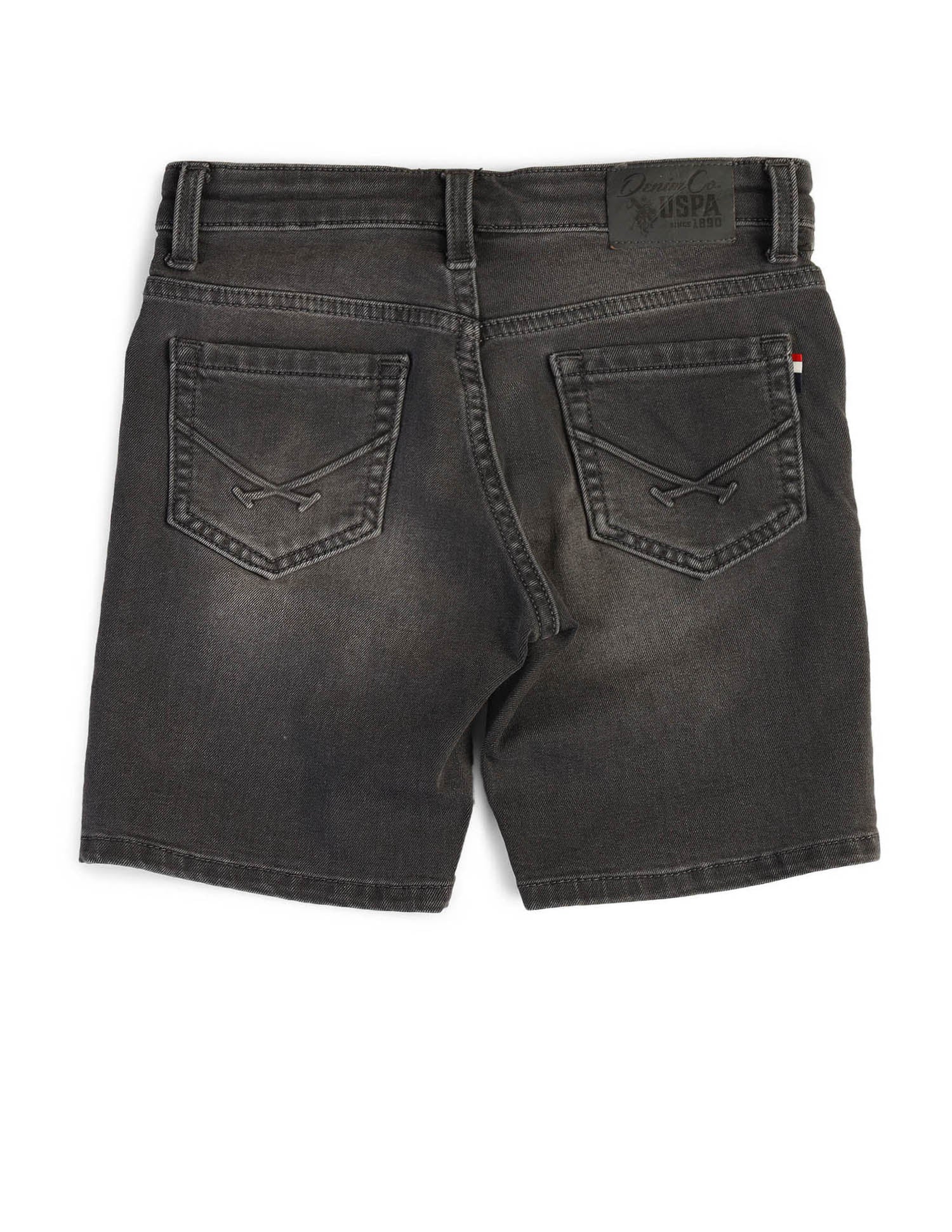 Boys Relaxed Fit Mid Rise Shorts Grey - U.S. POLO ASSN. | Large