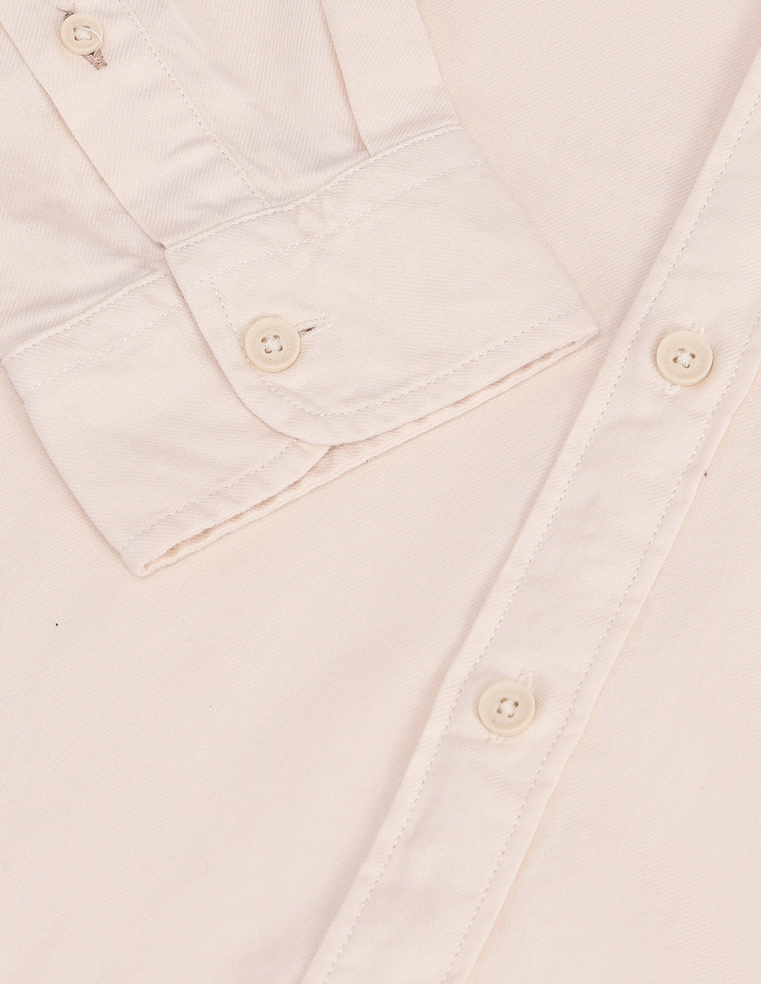 Slim Fit Solid Shirt Off-White - U.S. Polo Assn. India | Large