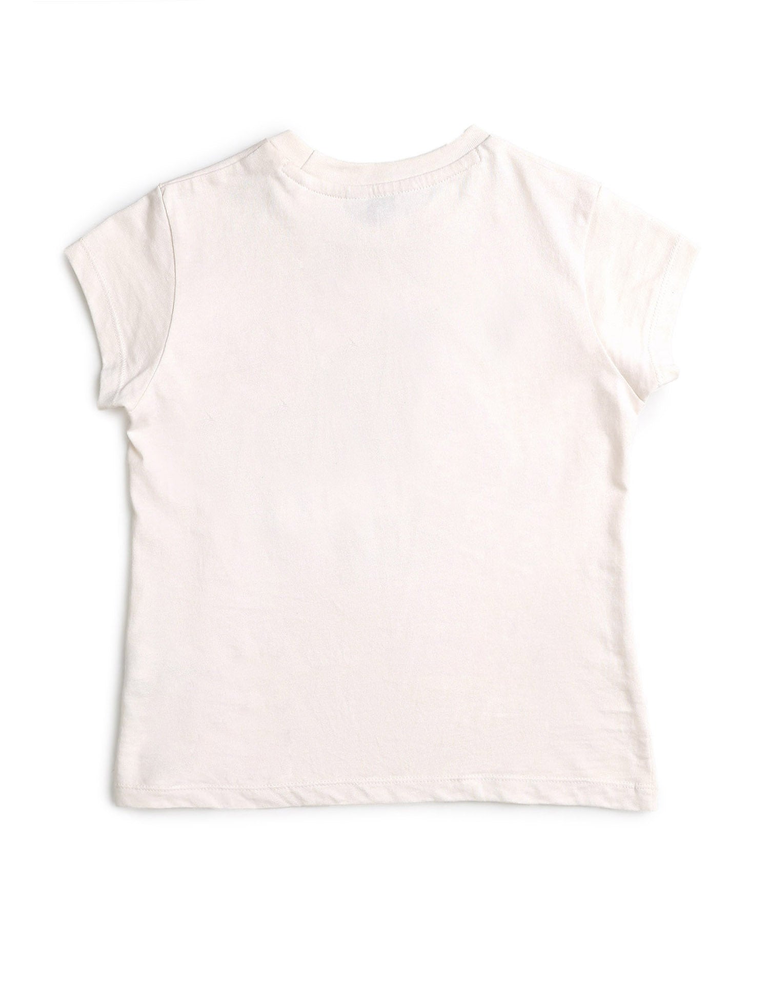 Girls Embellised Metallic Brand Printed Top Off White - U.S. POLO ASSN. | Large