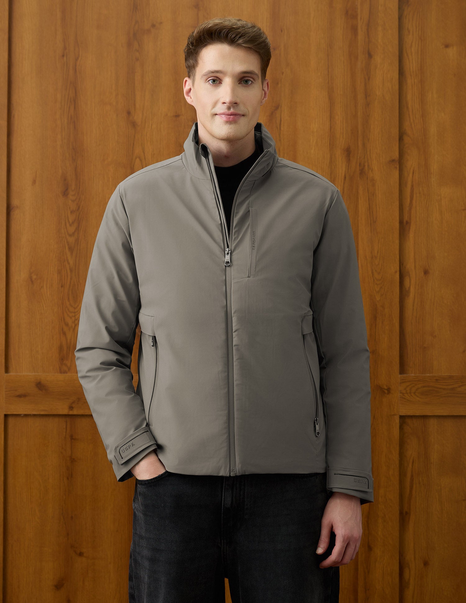 Reversible Equestrian Aisle Theater Jacket Light Brown - U.S. Polo Assn. India | Large